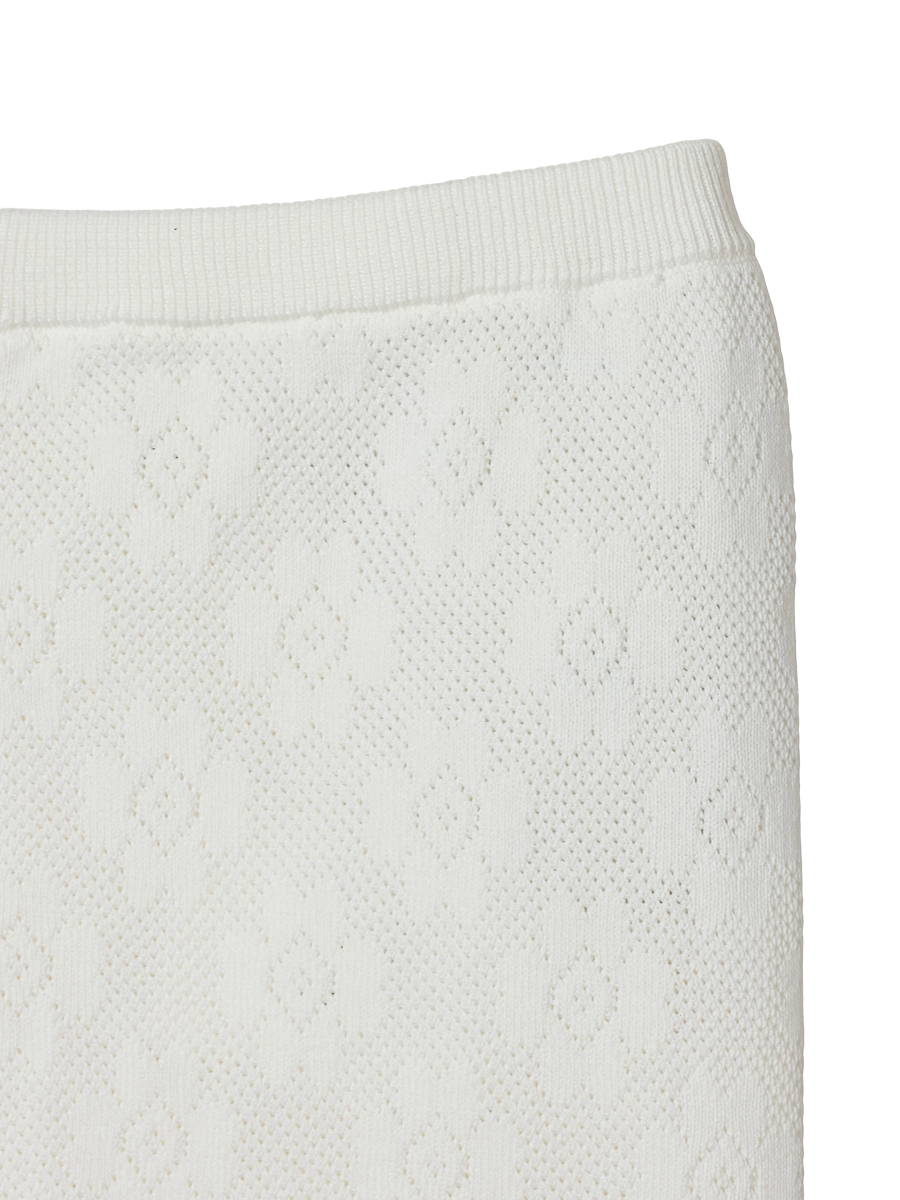 flower jacquard spats|WHITE