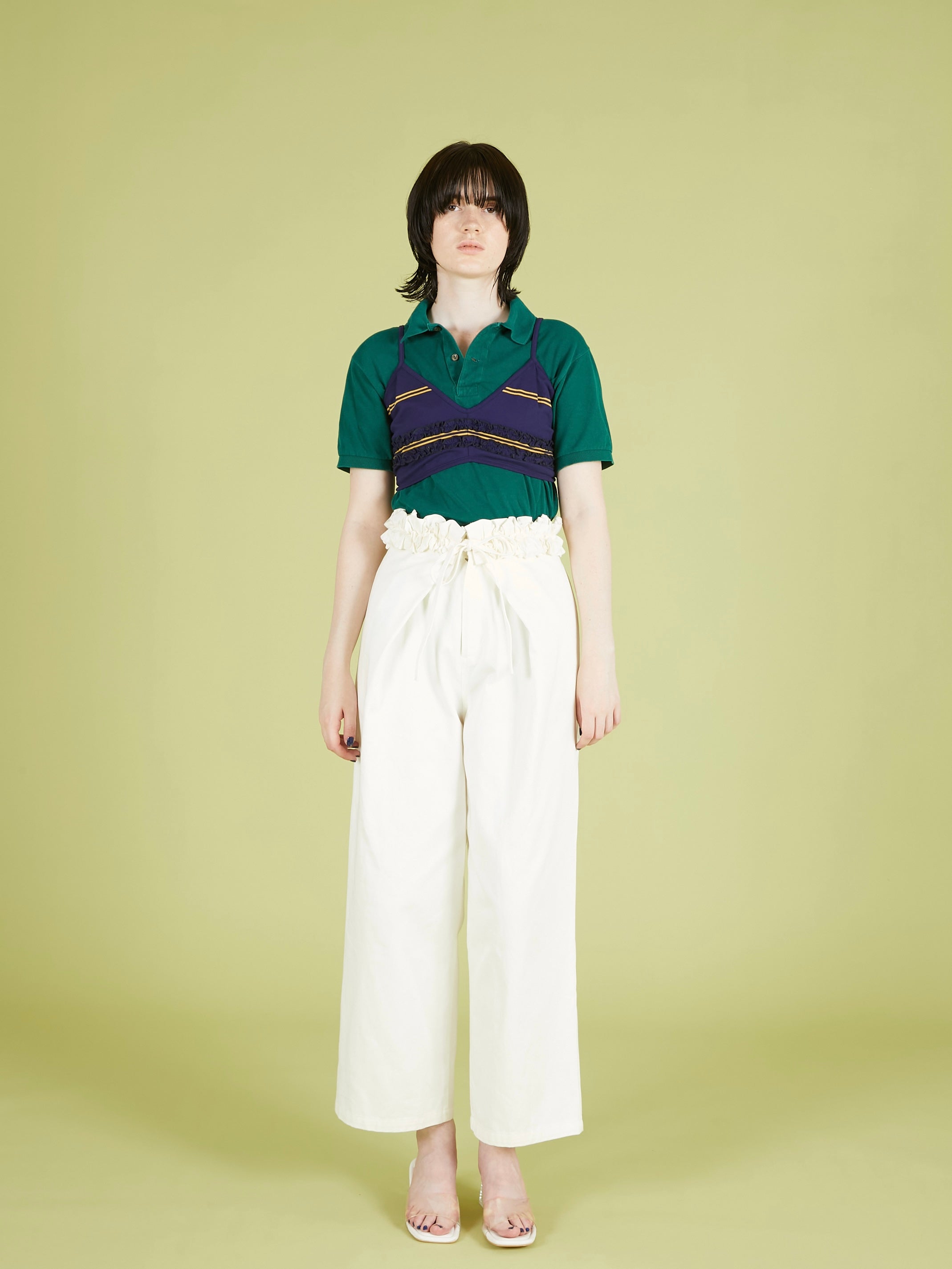 【griguri】border monster big bra|NAVY