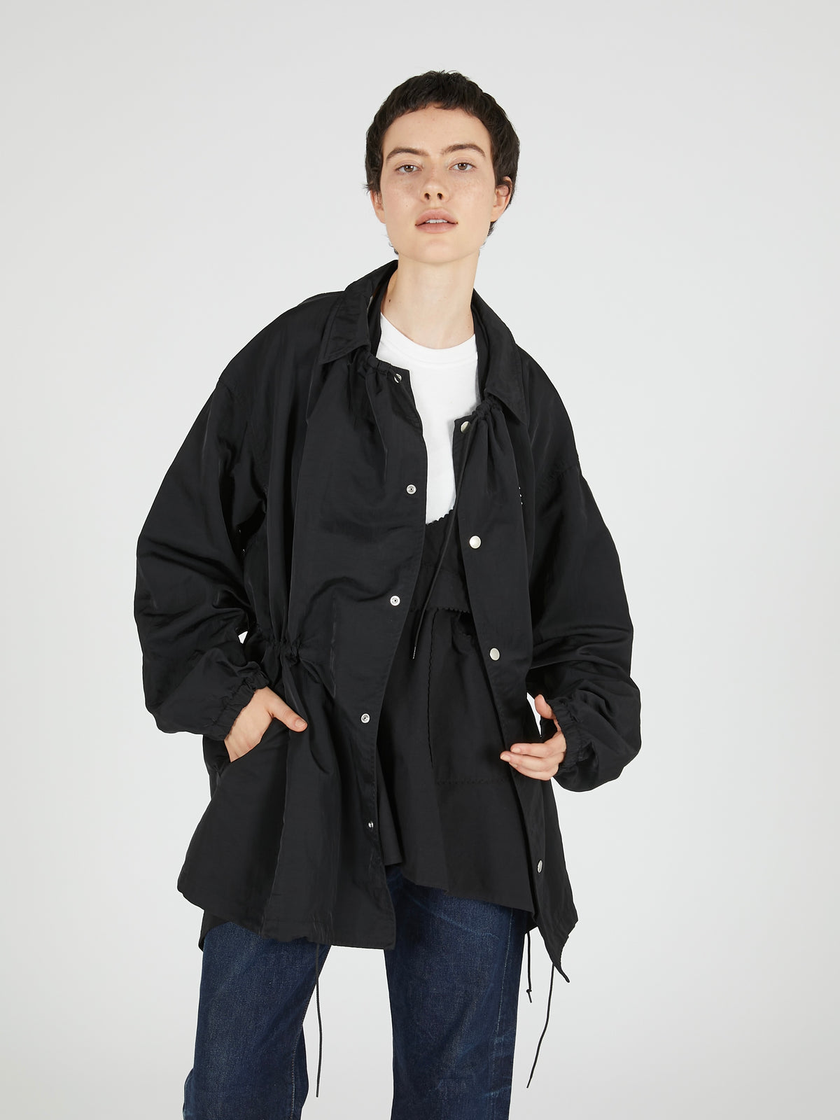 gather monster coach jacket|BLACK