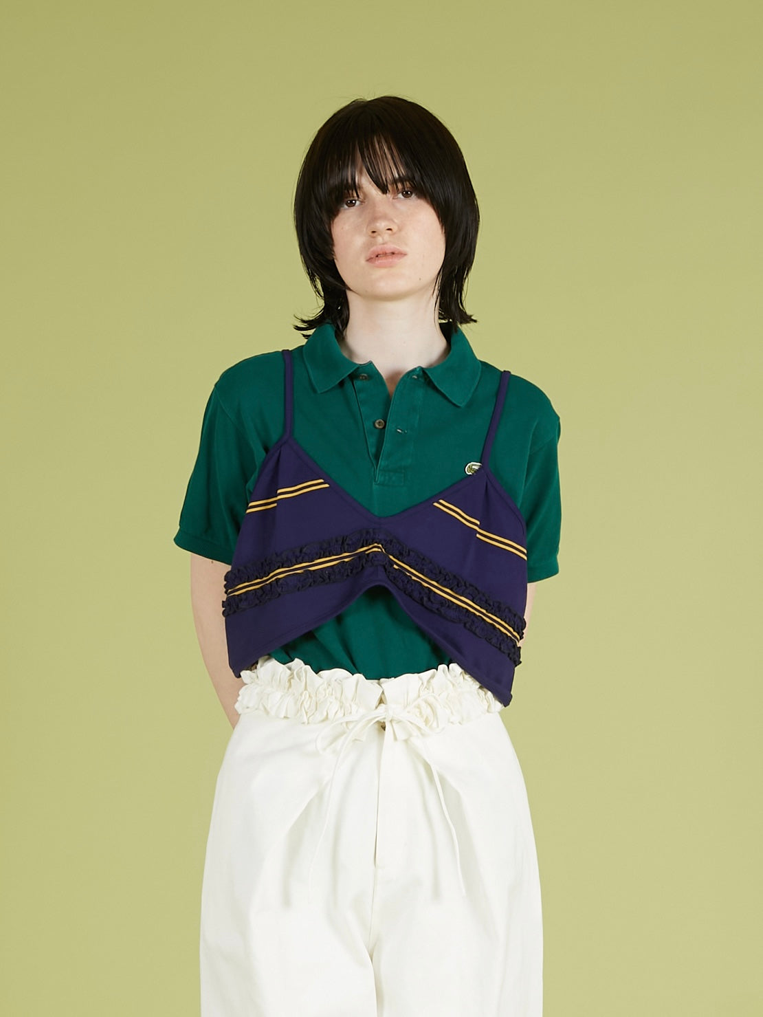 【griguri】border monster big bra|NAVY