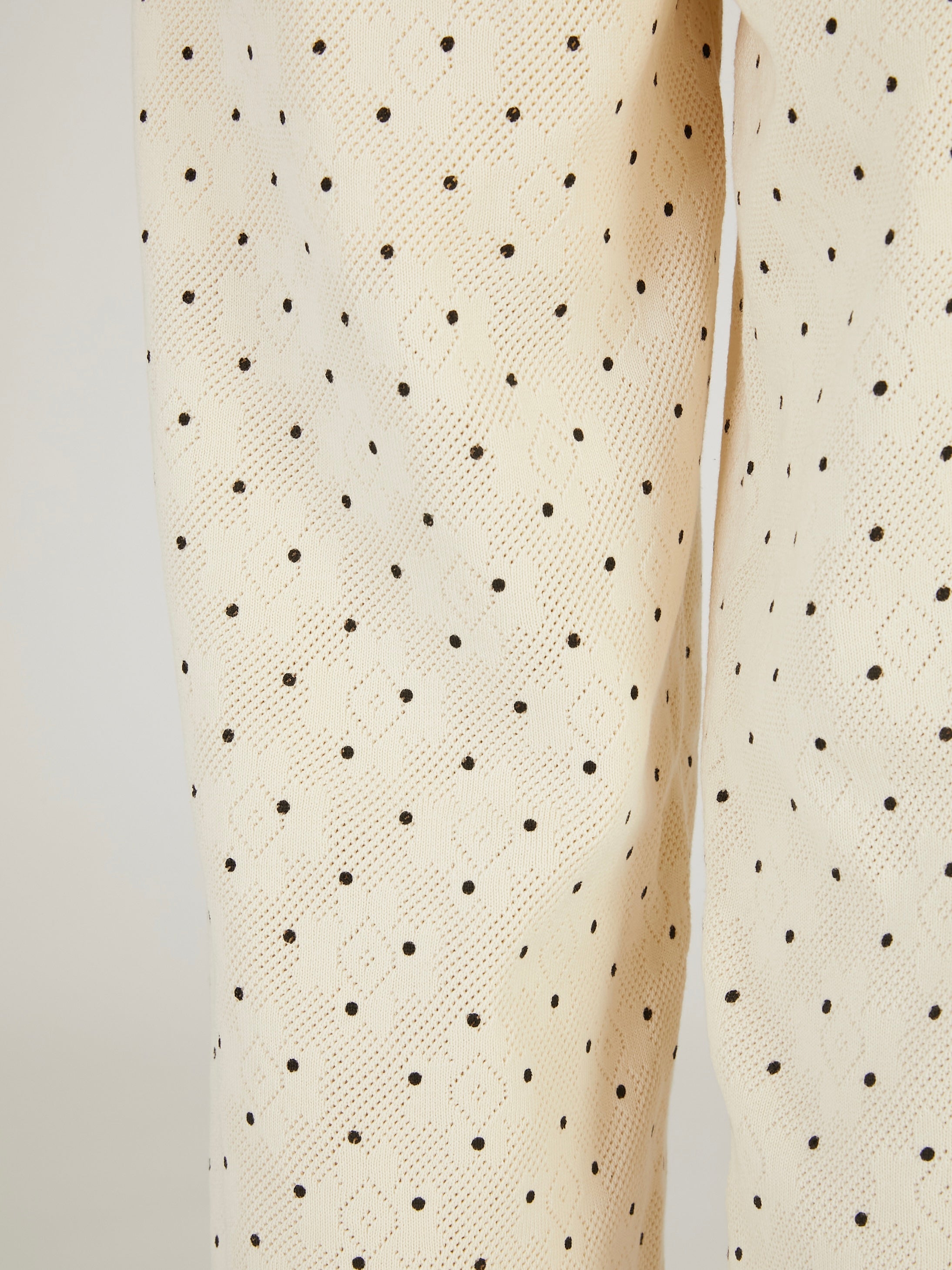 flower Jacquard dot pants|IVORY