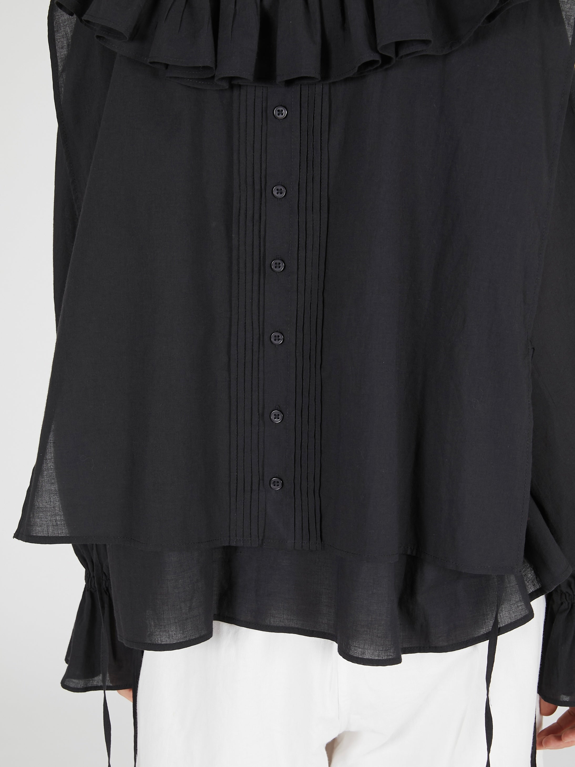 victorian collar blouse|BLACK
