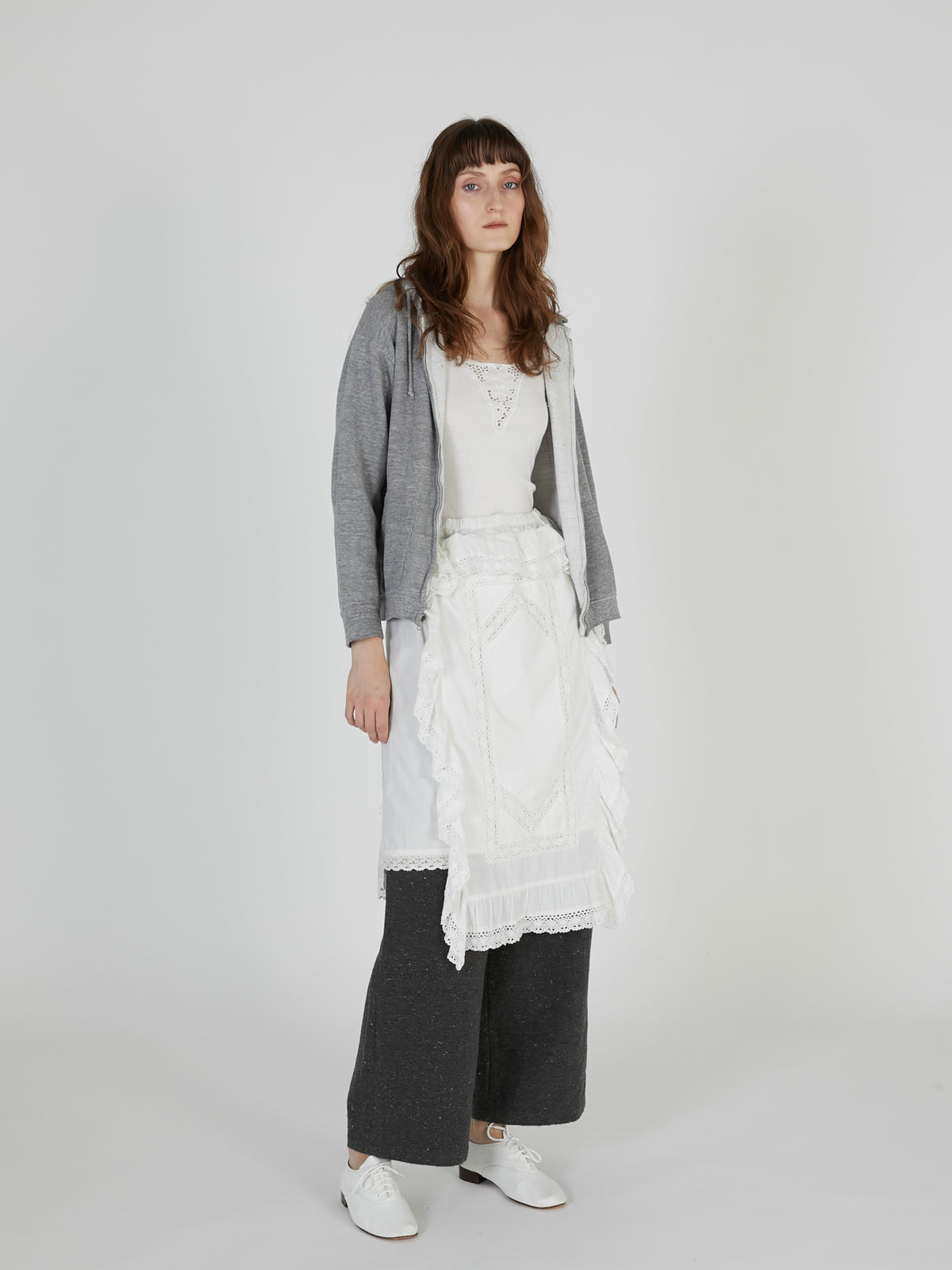 rebuild apron skirt|WHITE