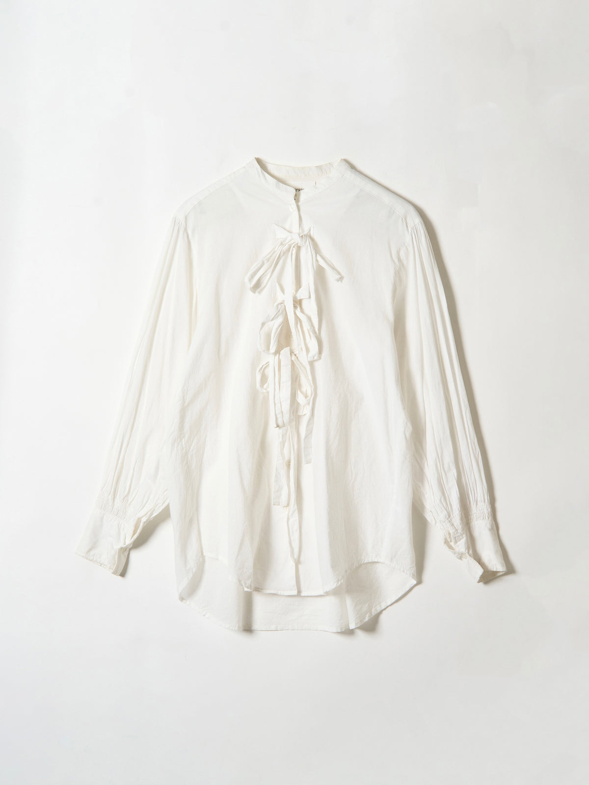 ribbon blouse|WHITE
