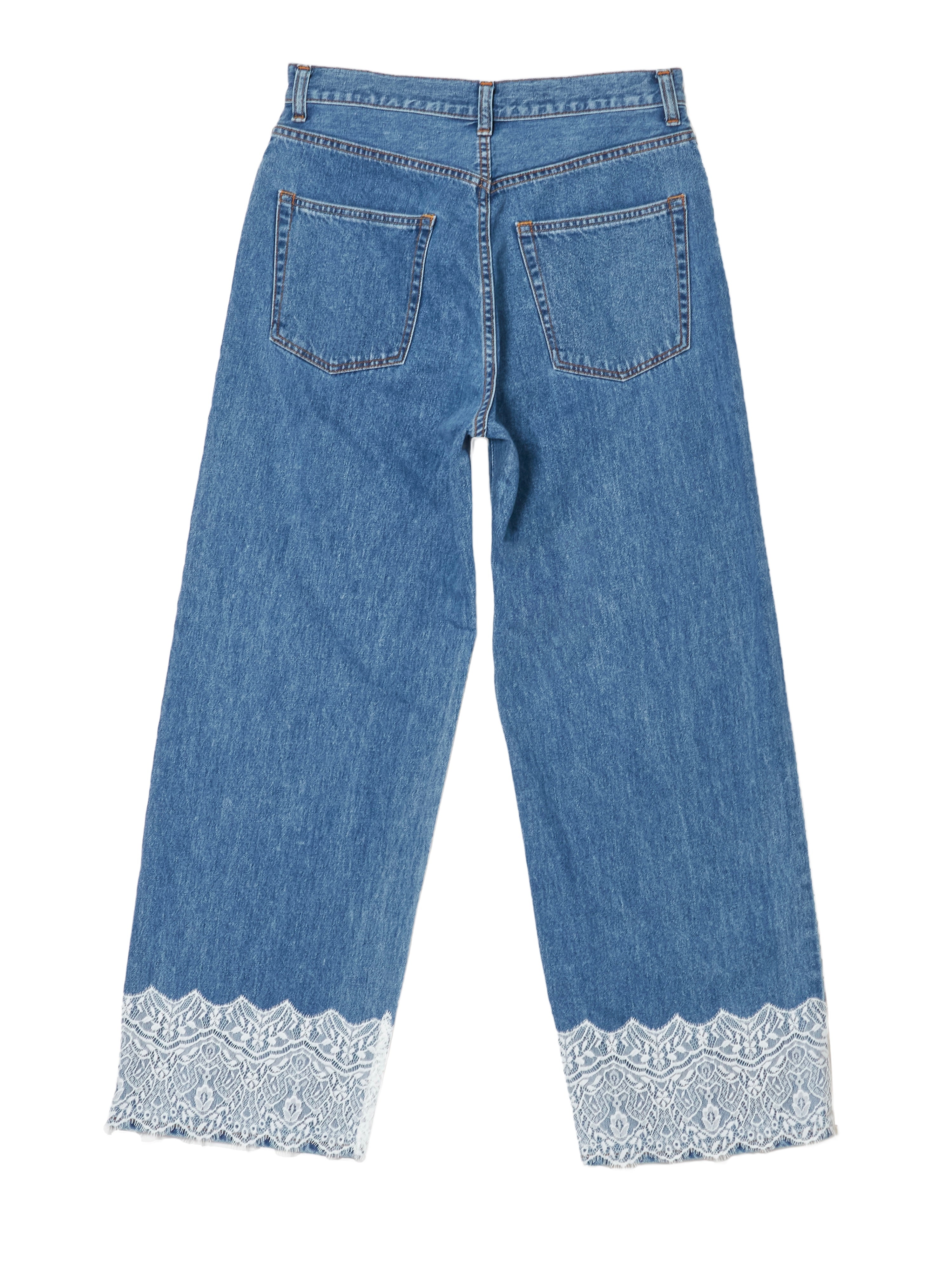 ×JOHNBULL lace damage denim |BLUE