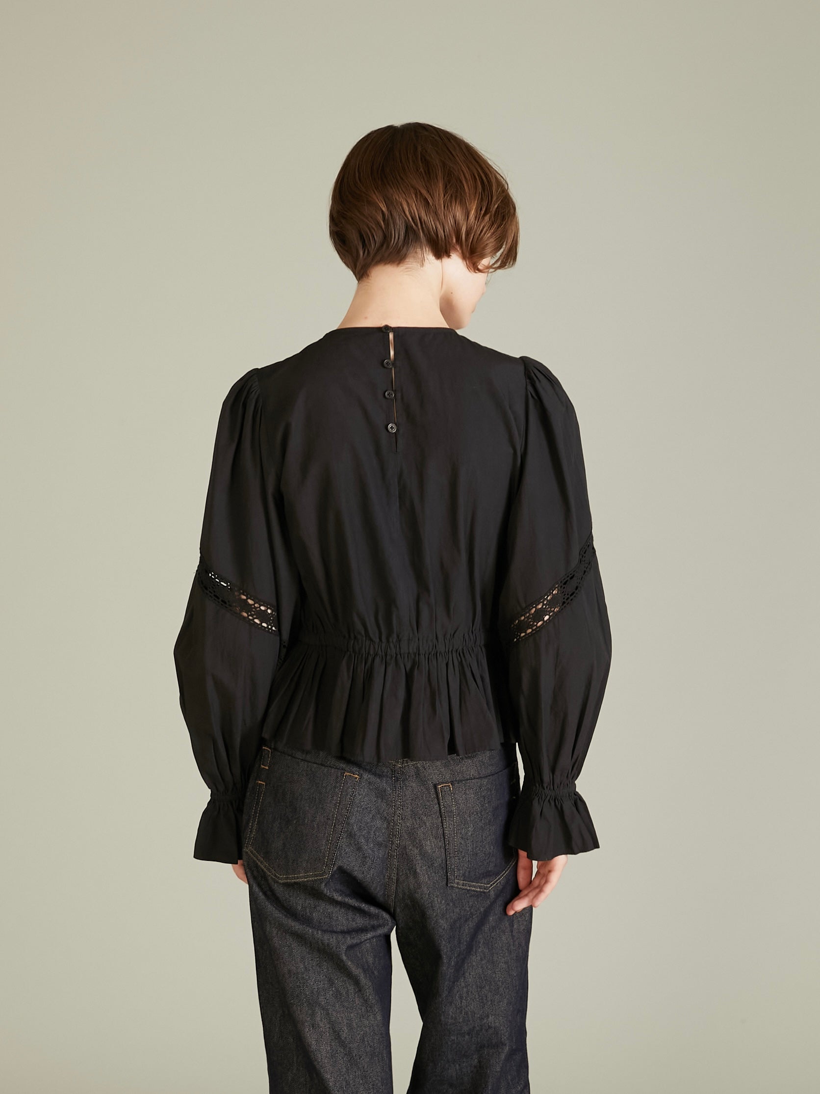pillow case blouse|BLACK