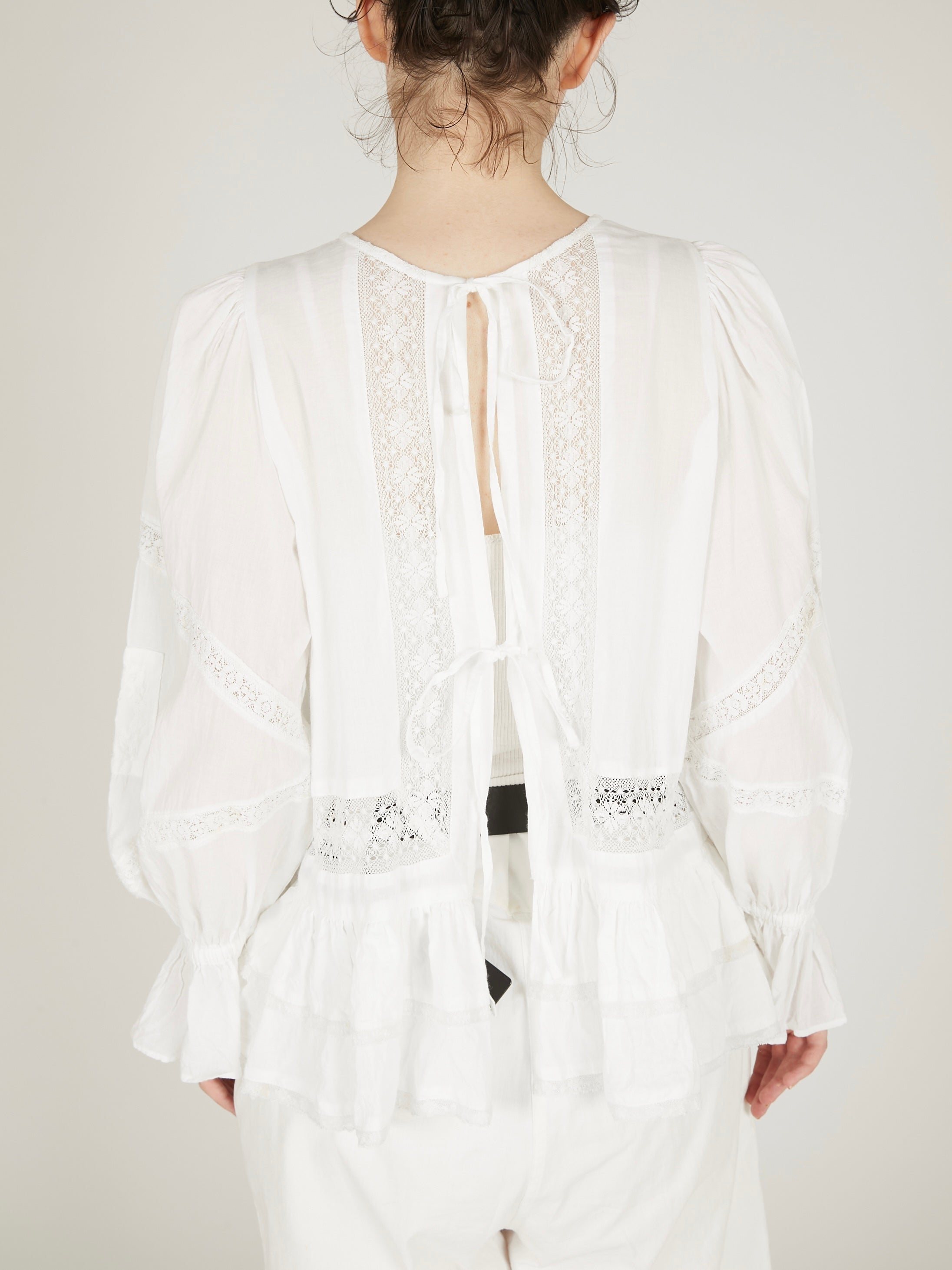 front tapestry 2way sheer bolero|WHITE