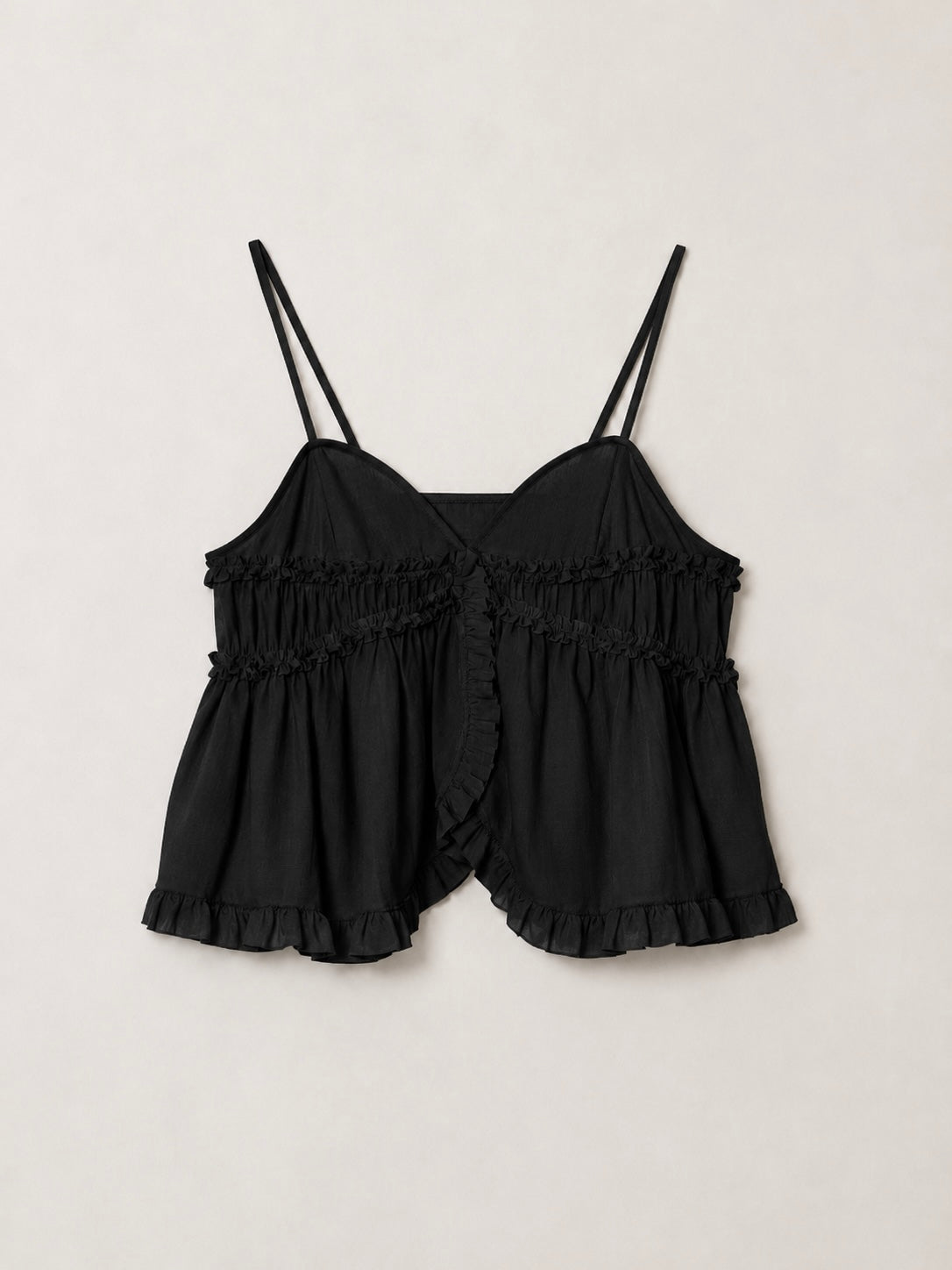 frill monster cami|BLACK