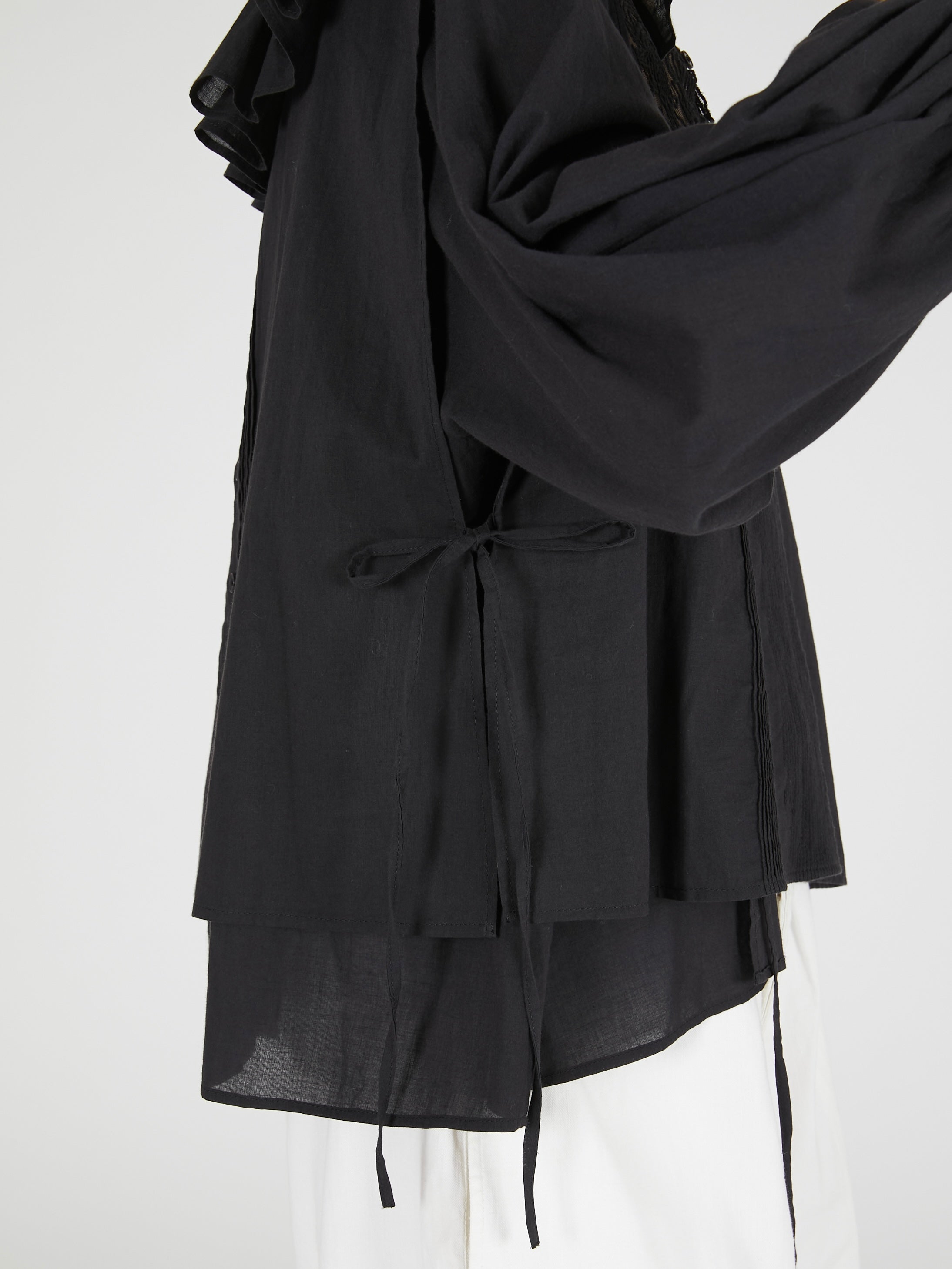 victorian collar blouse|BLACK