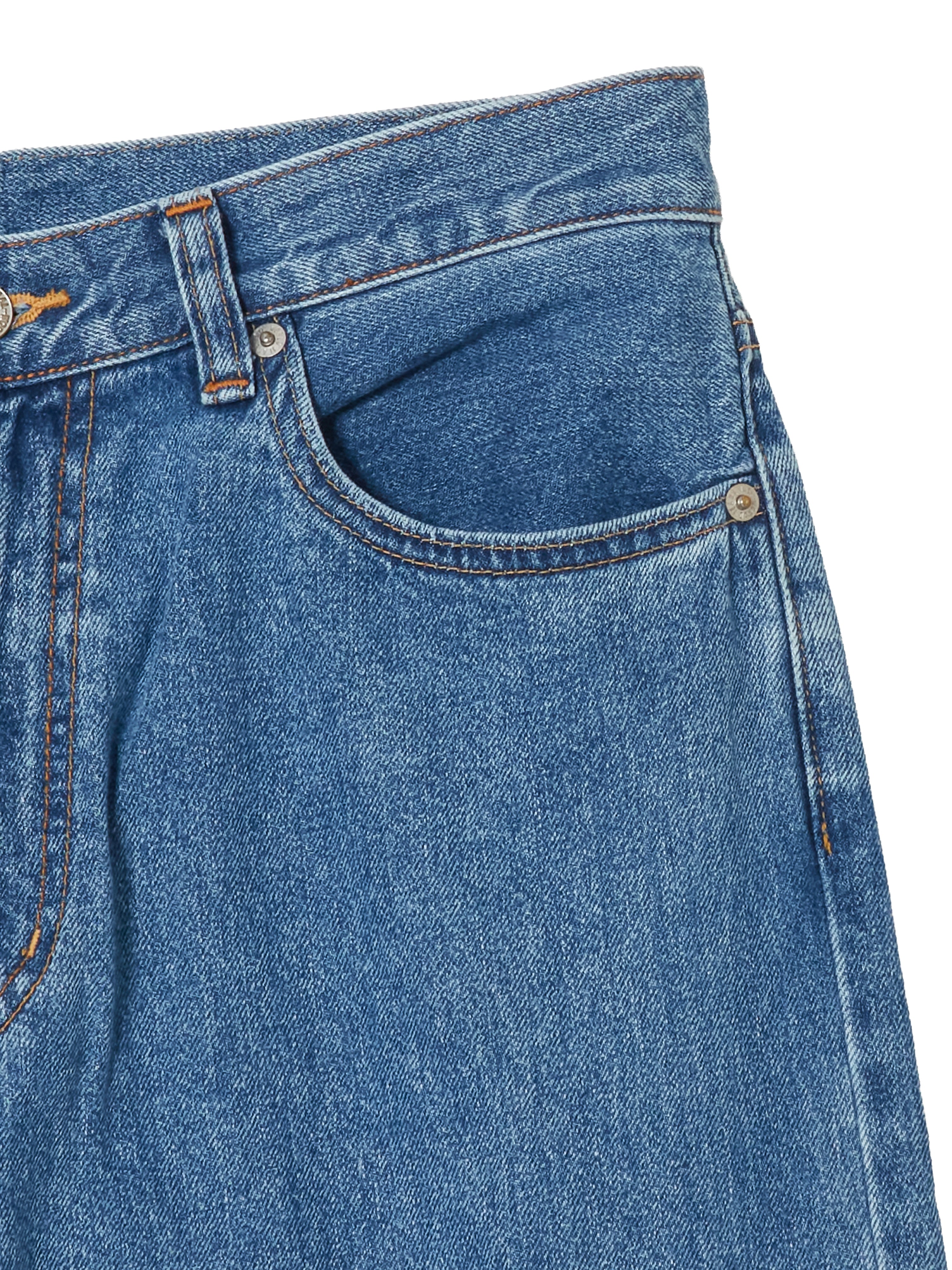 ×JOHNBULL lace damage denim |BLUE