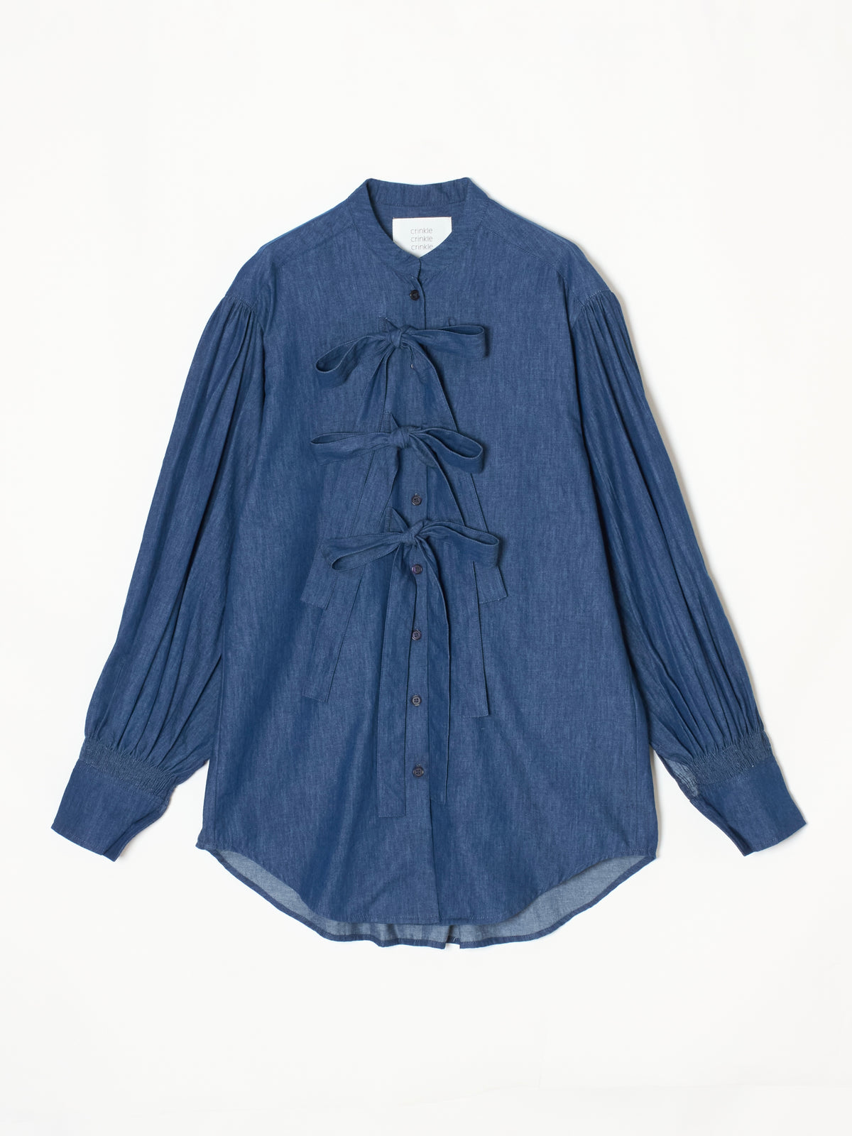 ribbon blouse|INDIGO
