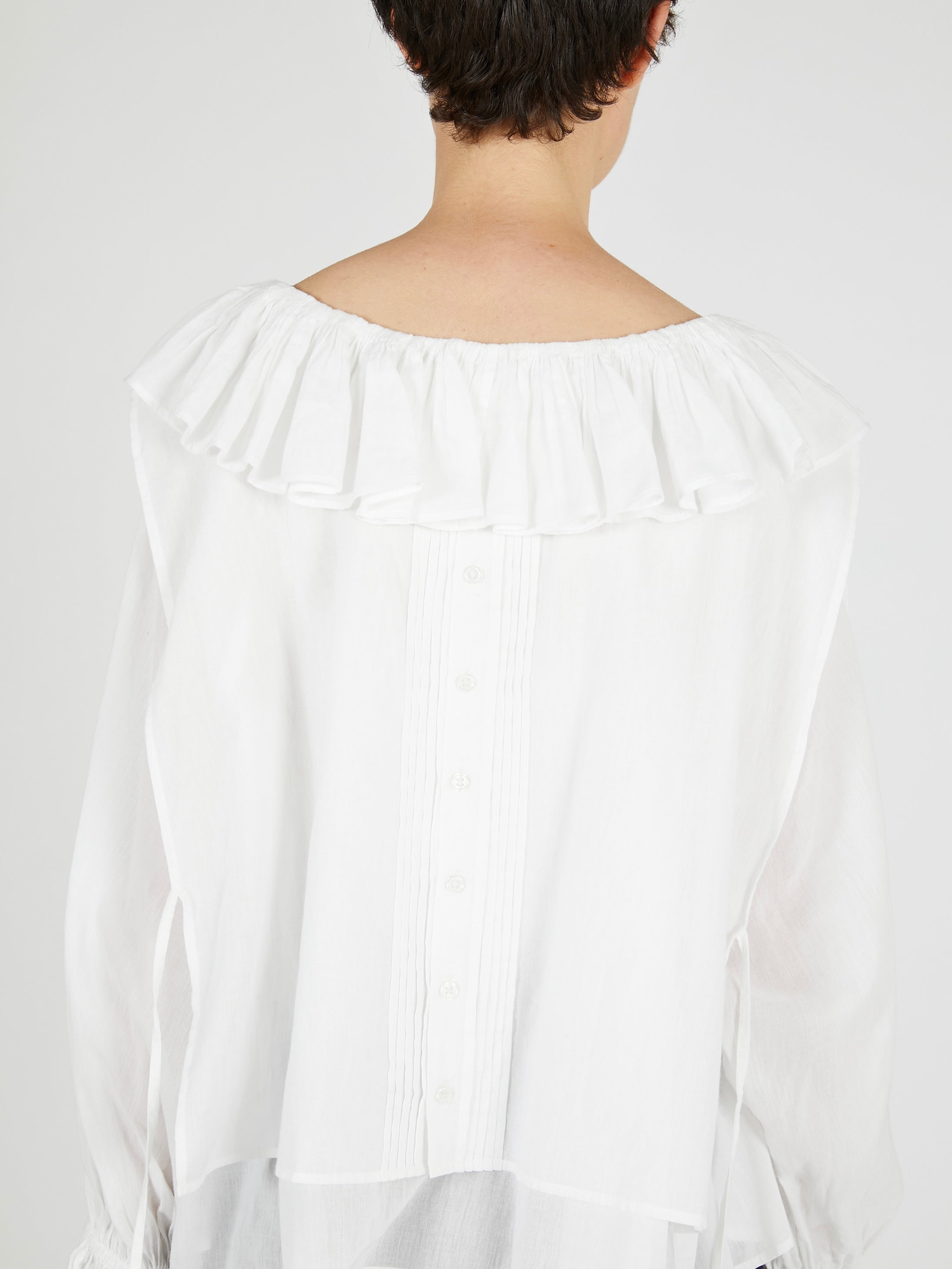 victorian collar blouse|WHITE