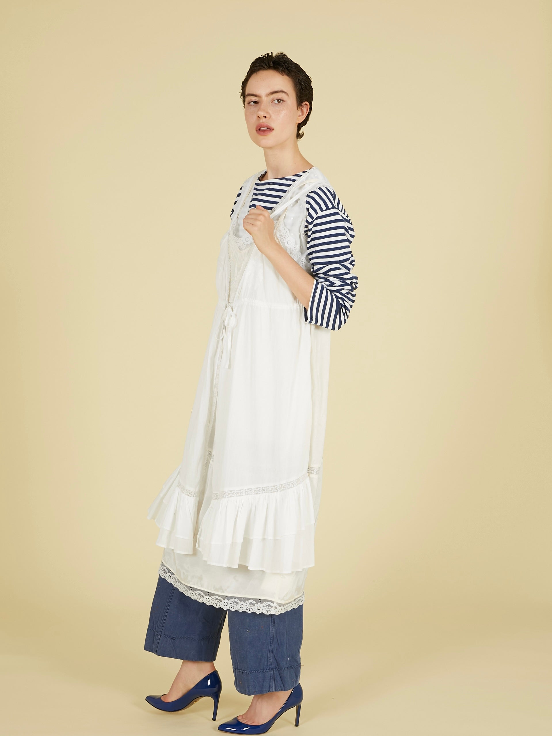 dot cami layer onepiece |WHITE