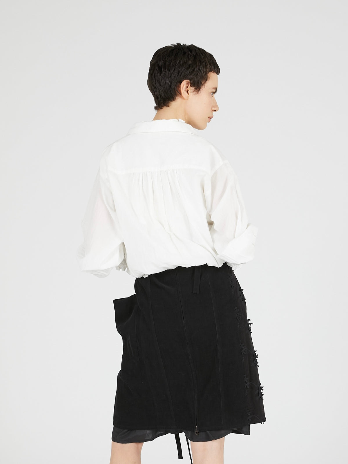 slow off blouse|WHITE