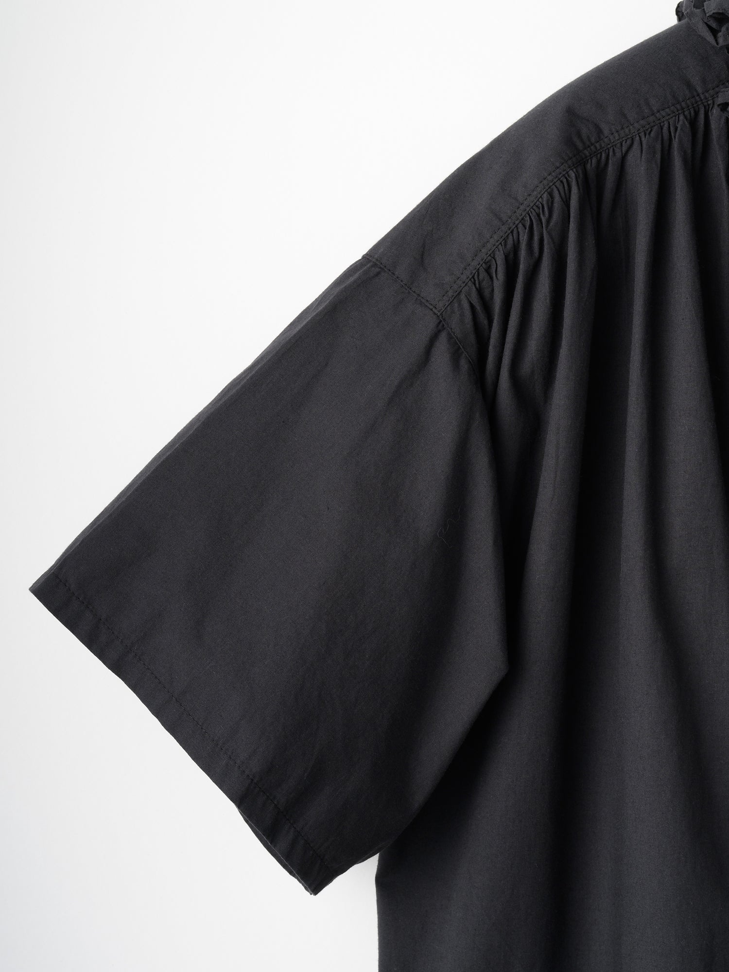 cotton frill coller onepiece|BLACK