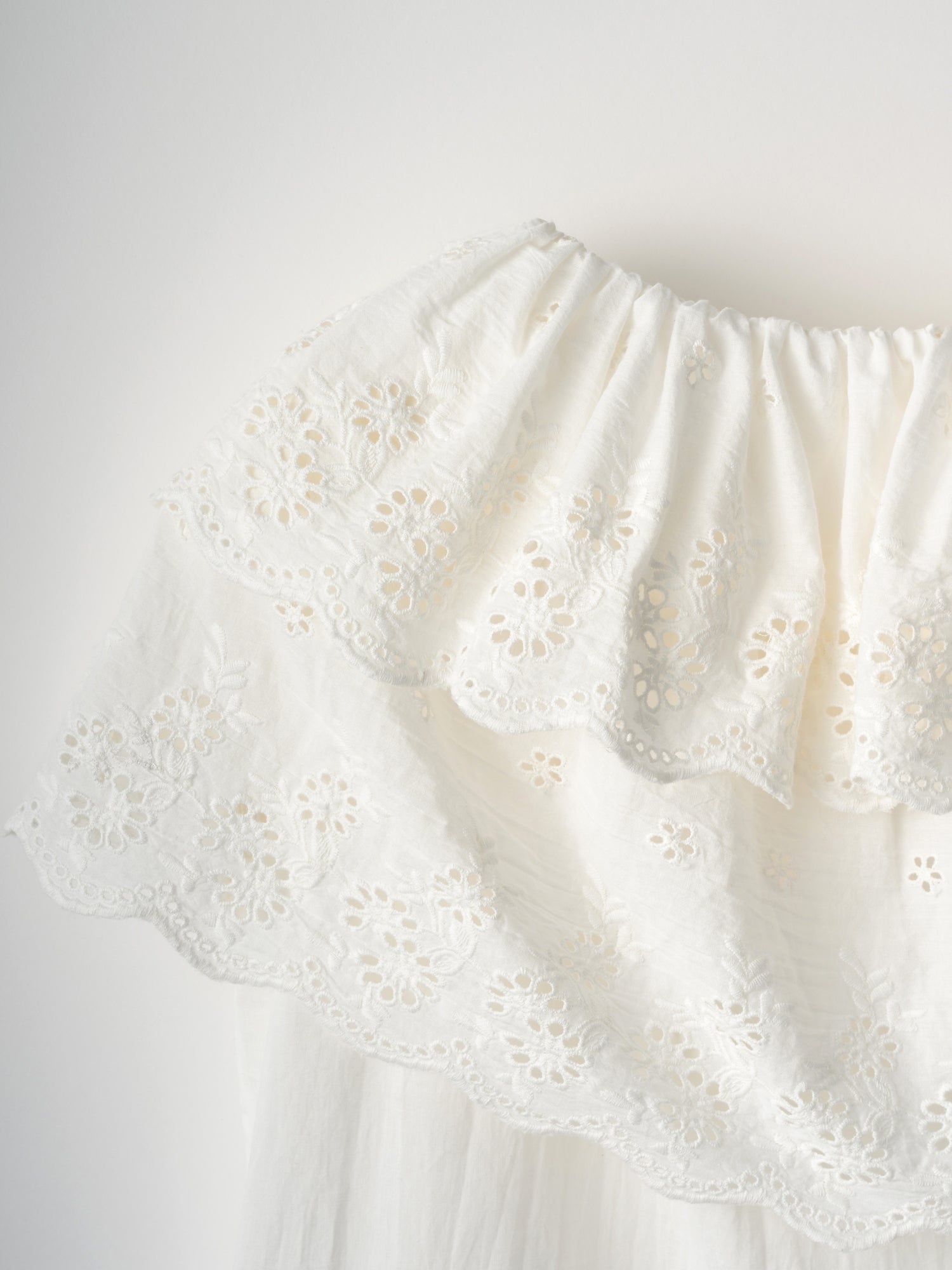 cutwork embroidery blouse | WHITE