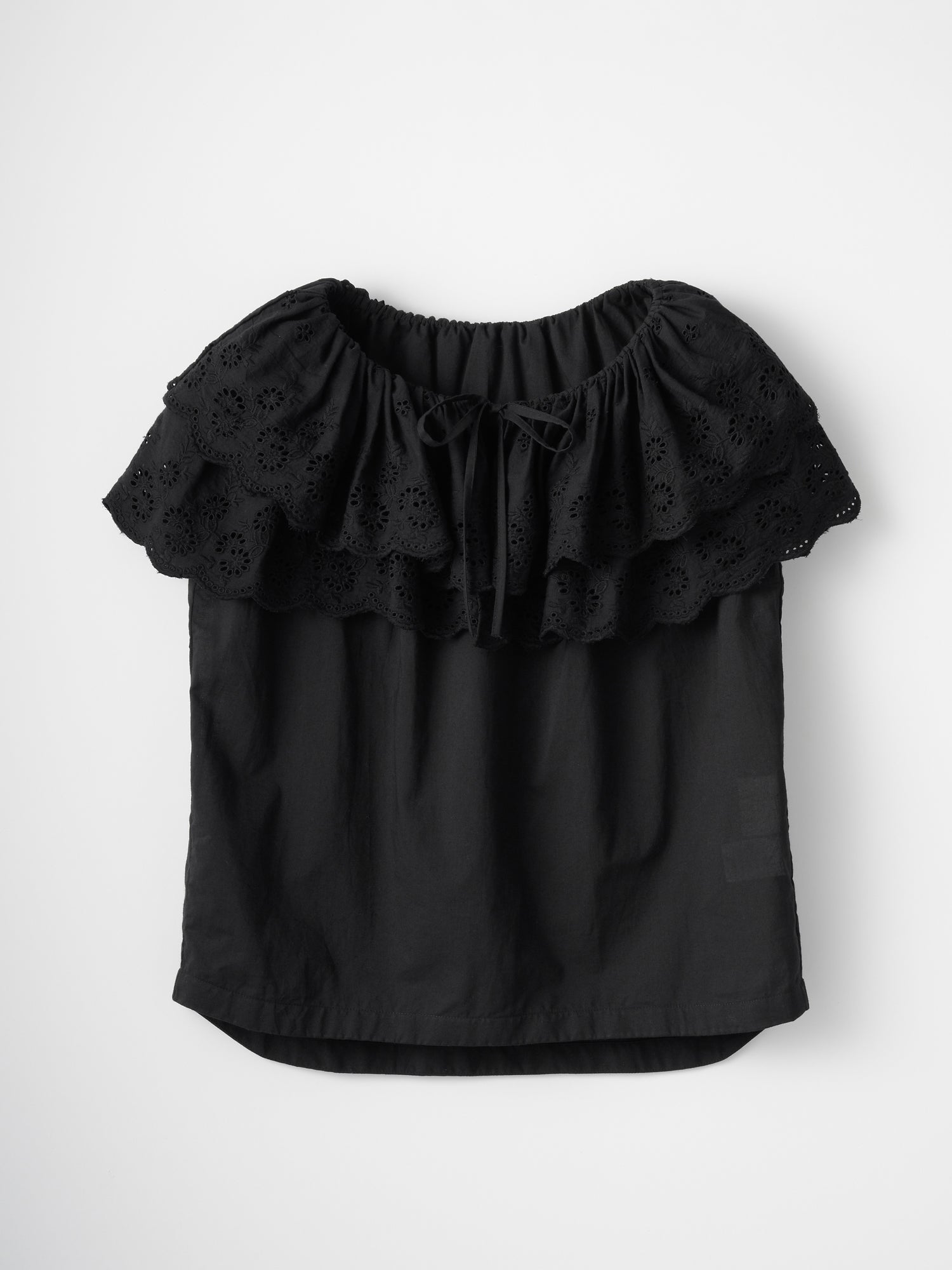 cutwork embroidery blouse|BLACK
