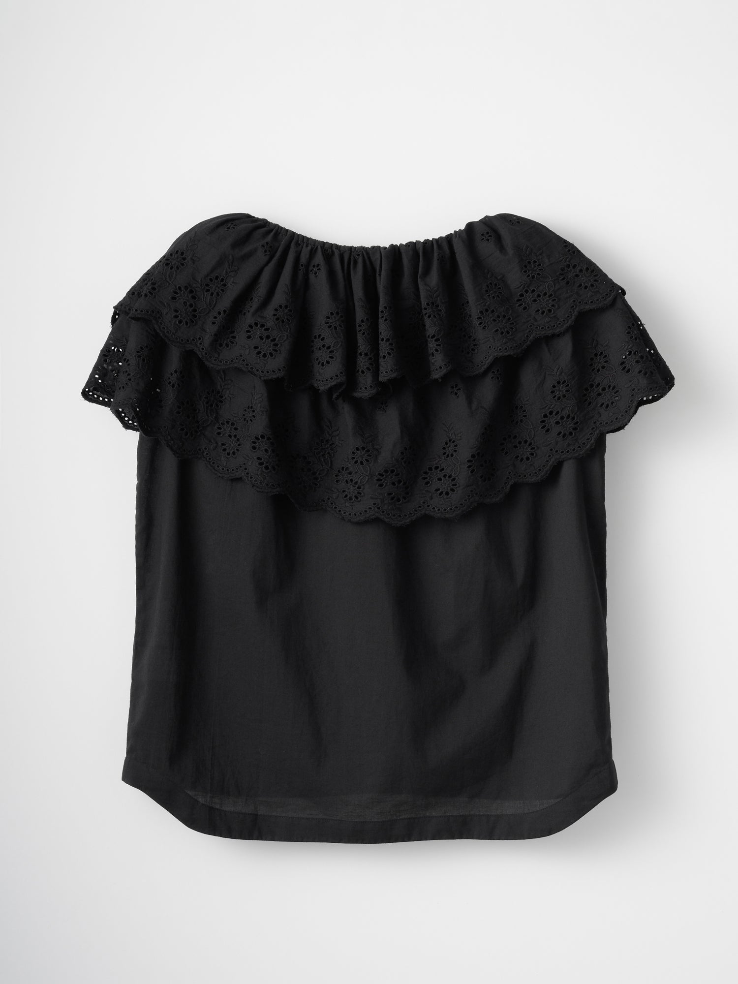 cutwork embroidery blouse|BLACK
