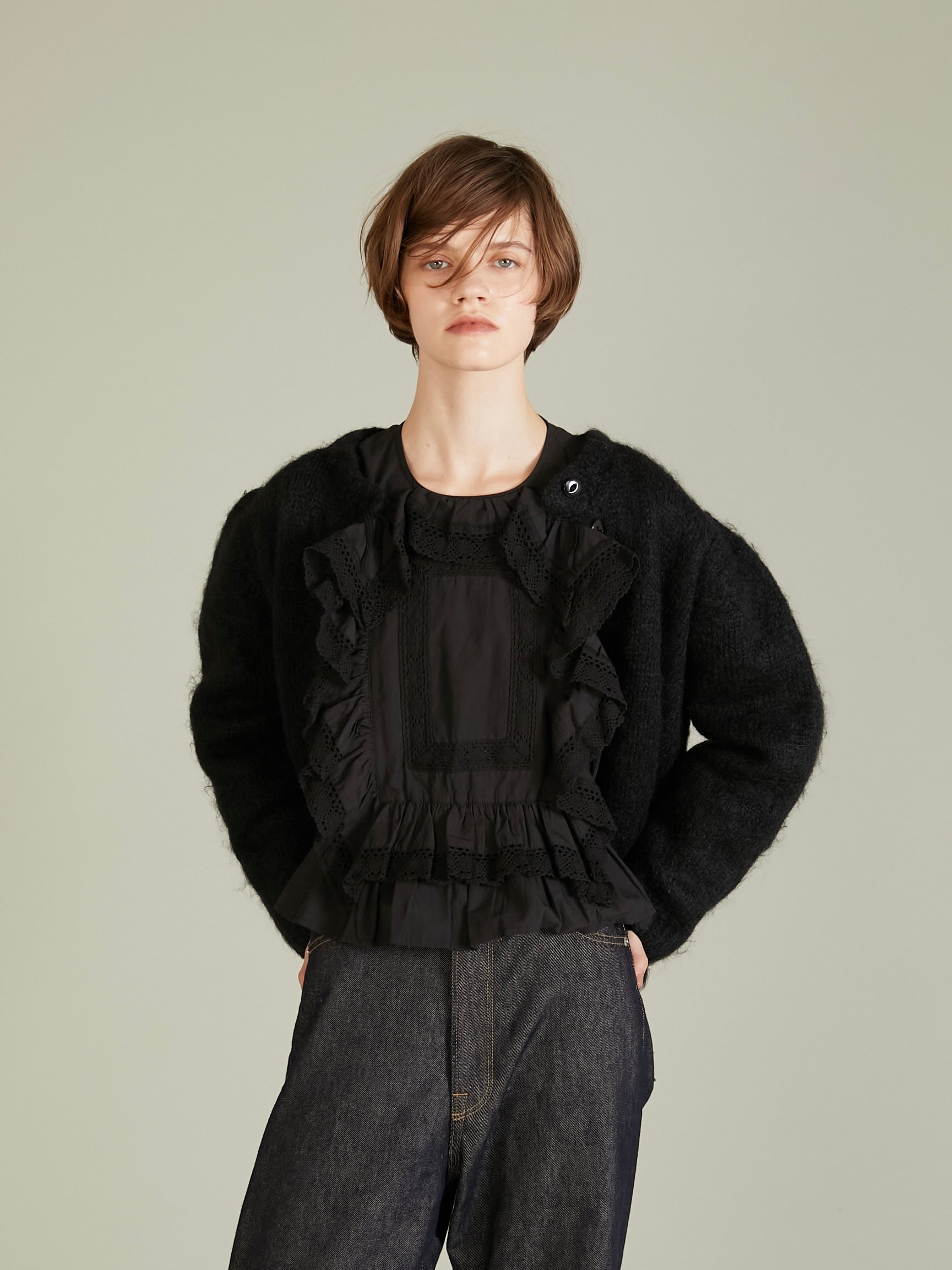 pillow case blouse|BLACK