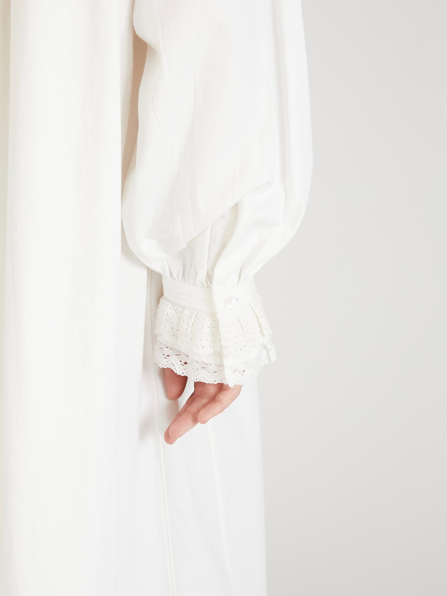 rebuild lace shirt dress|WHITE