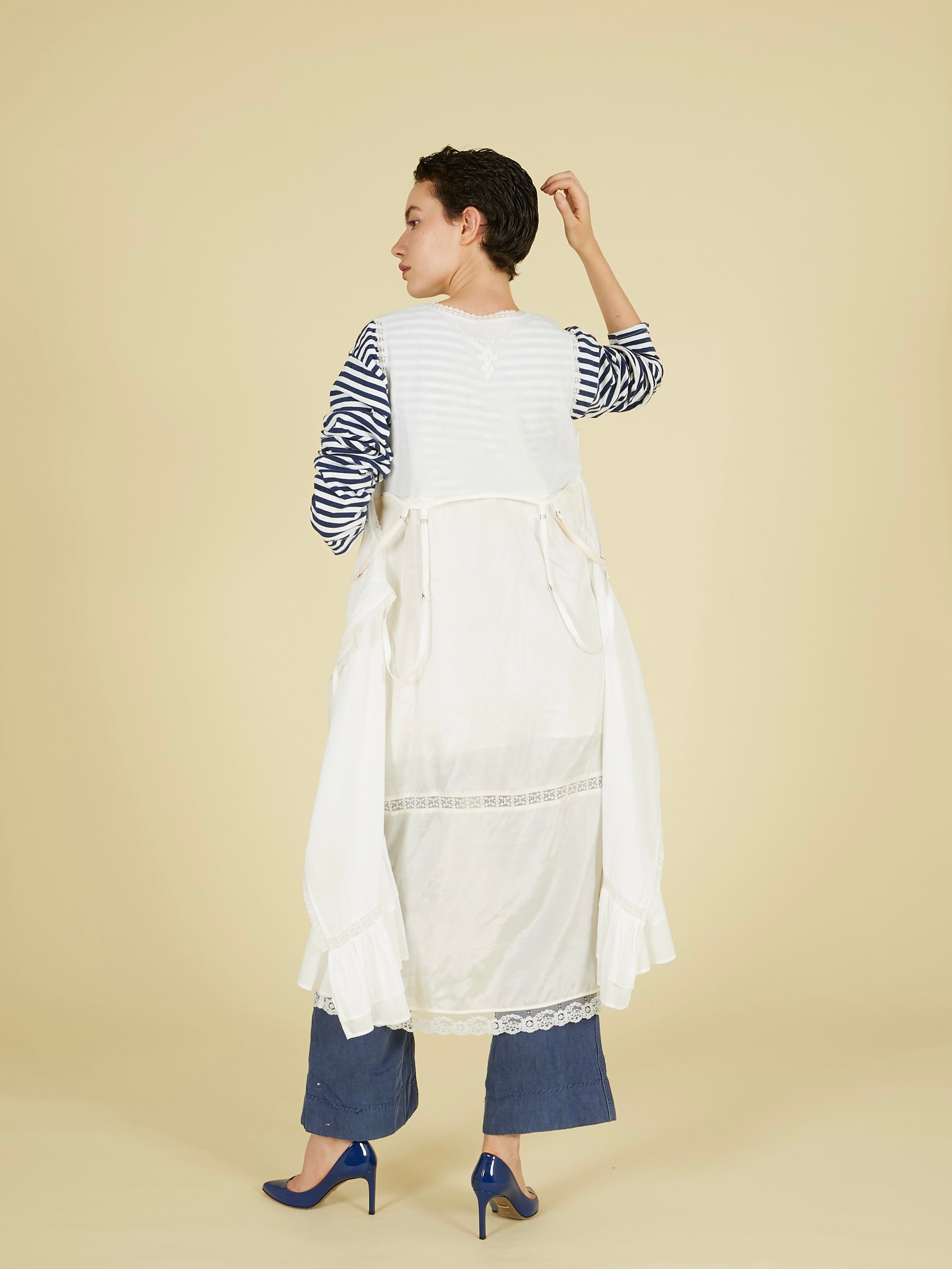 dot cami layer onepiece |WHITE