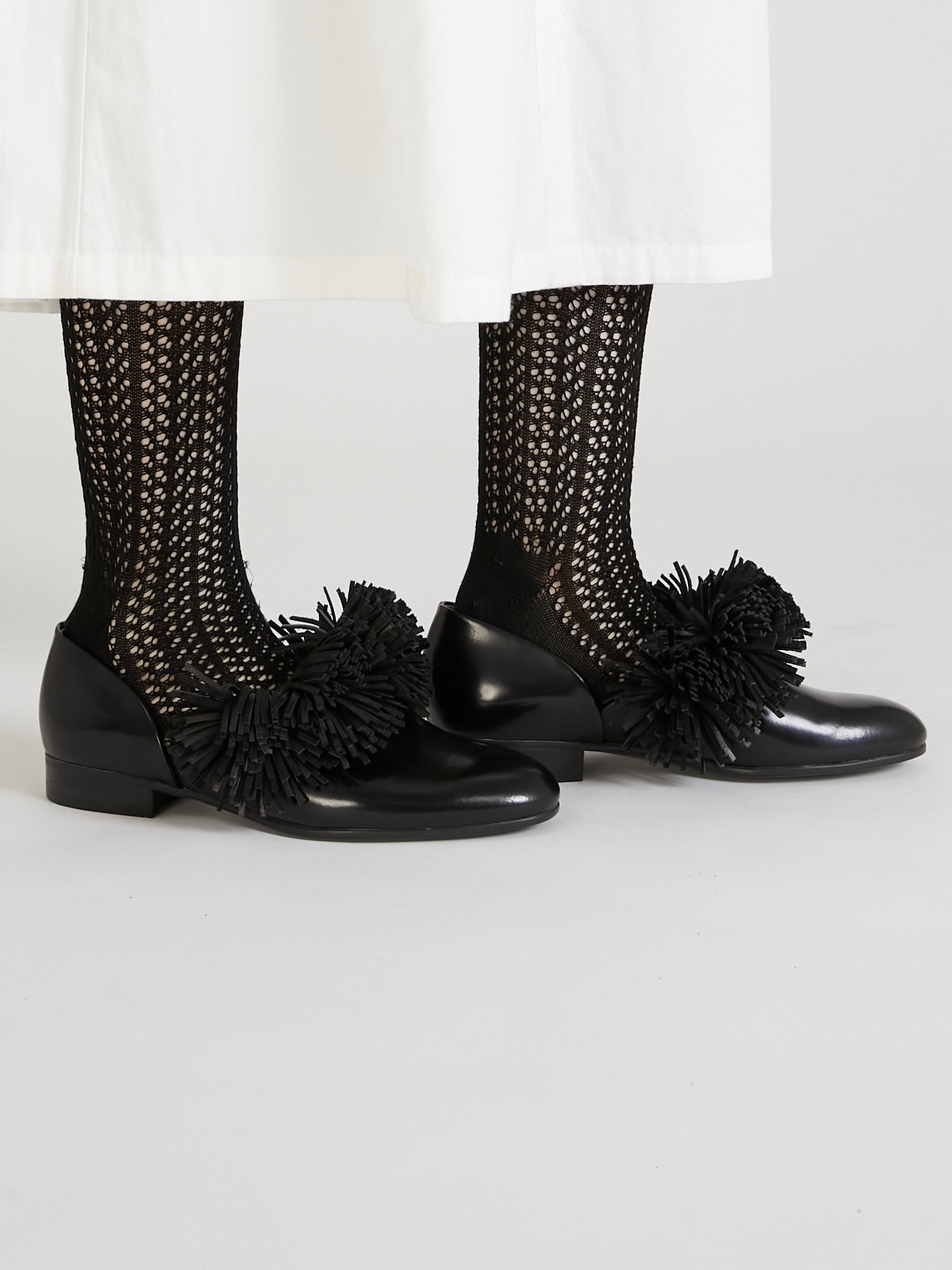 crinkle × spock shose|BLACK