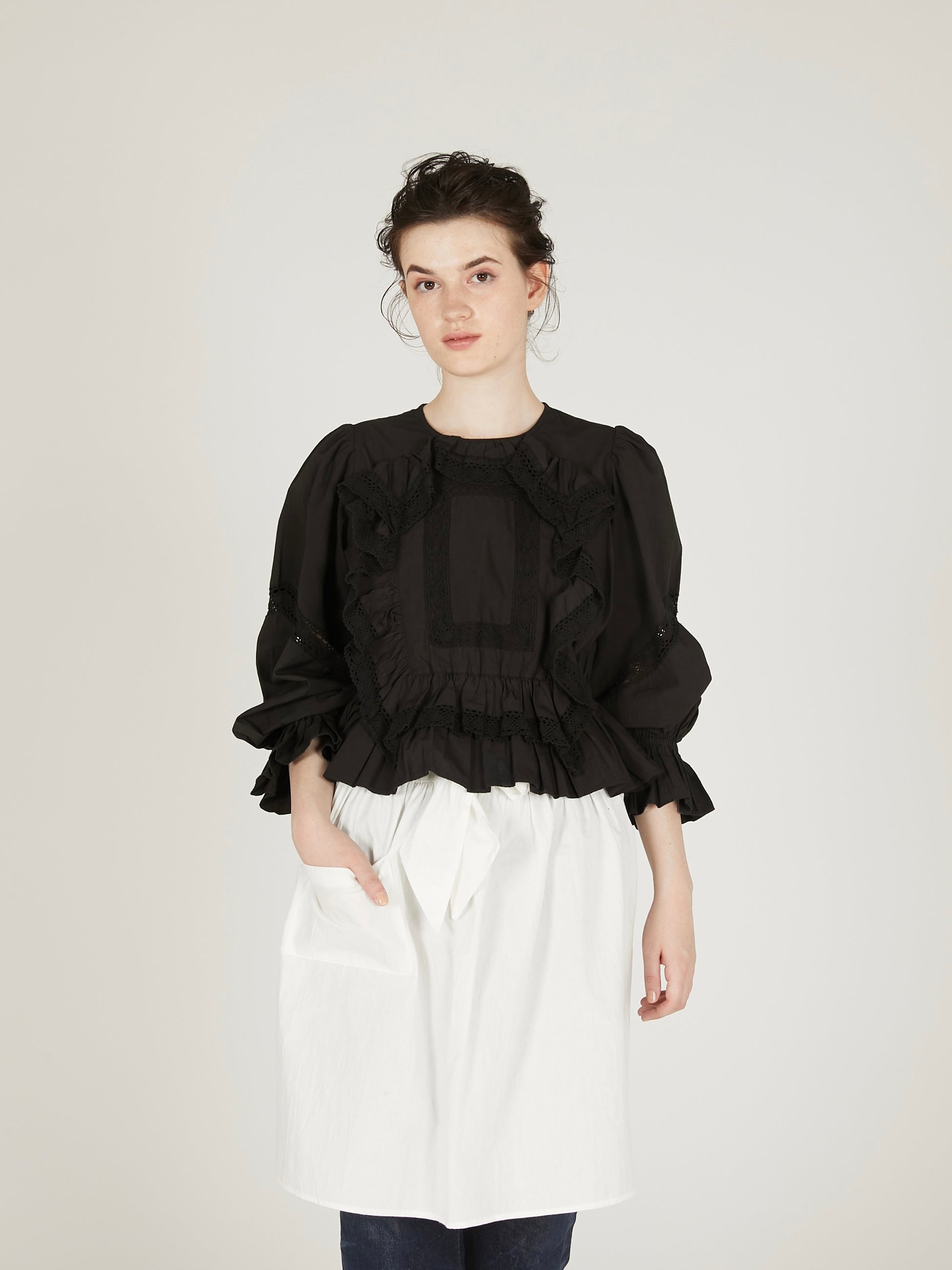 pillow case blouse|BLACK