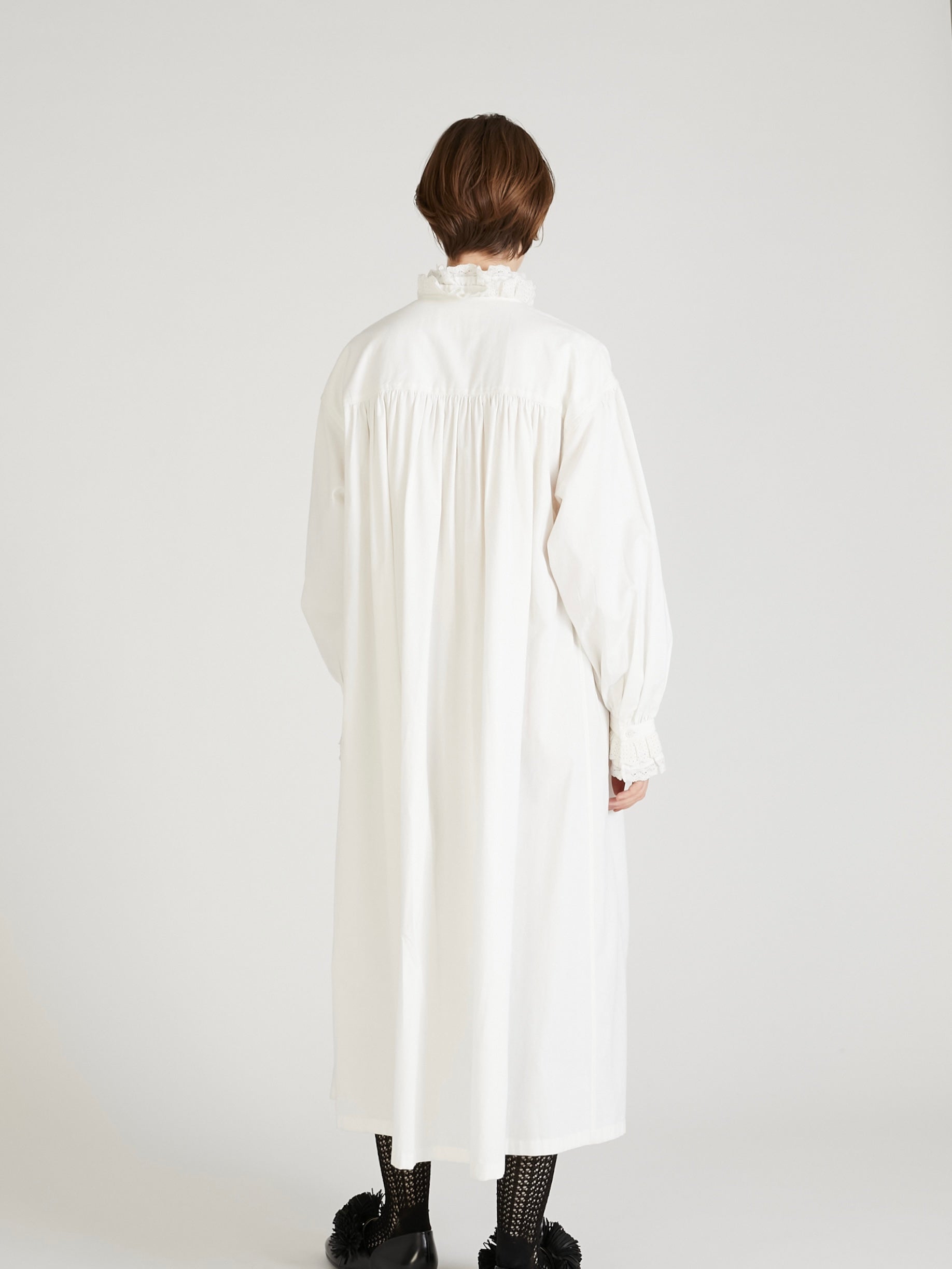 rebuild lace shirt dress|WHITE