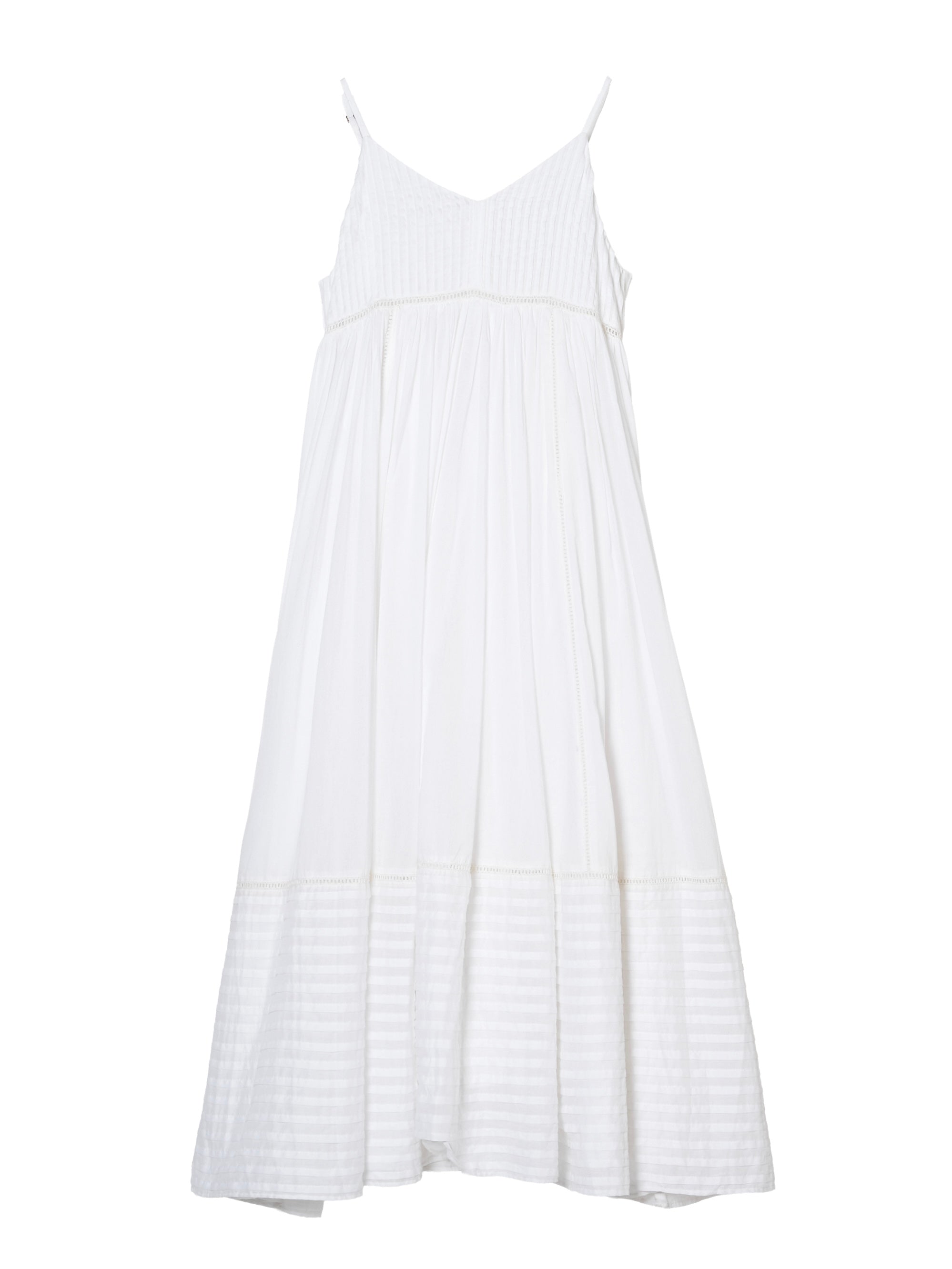 pintuck lace cami onepiece|WHITE