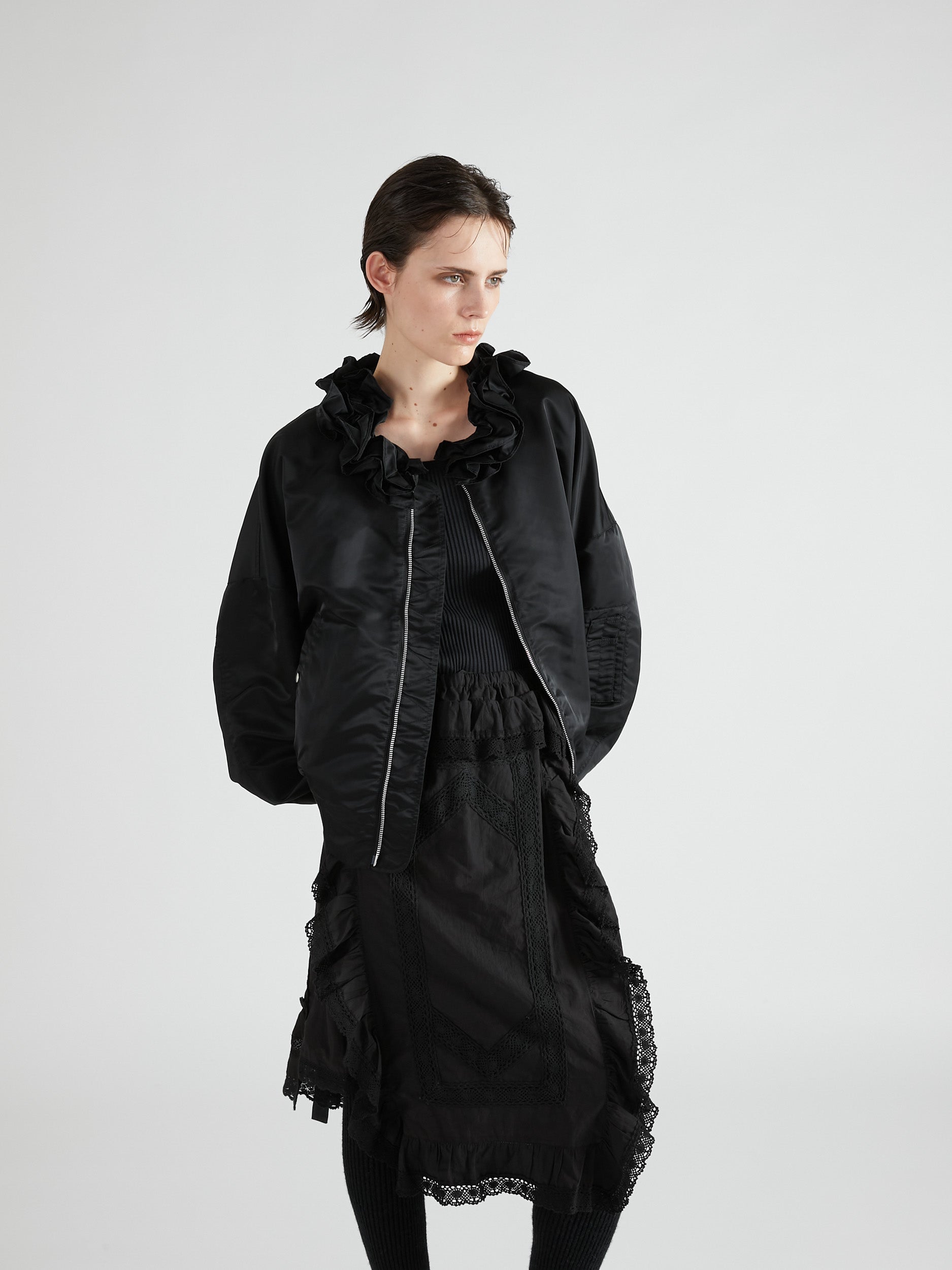 【 griguri 】frill MA1|BLACK