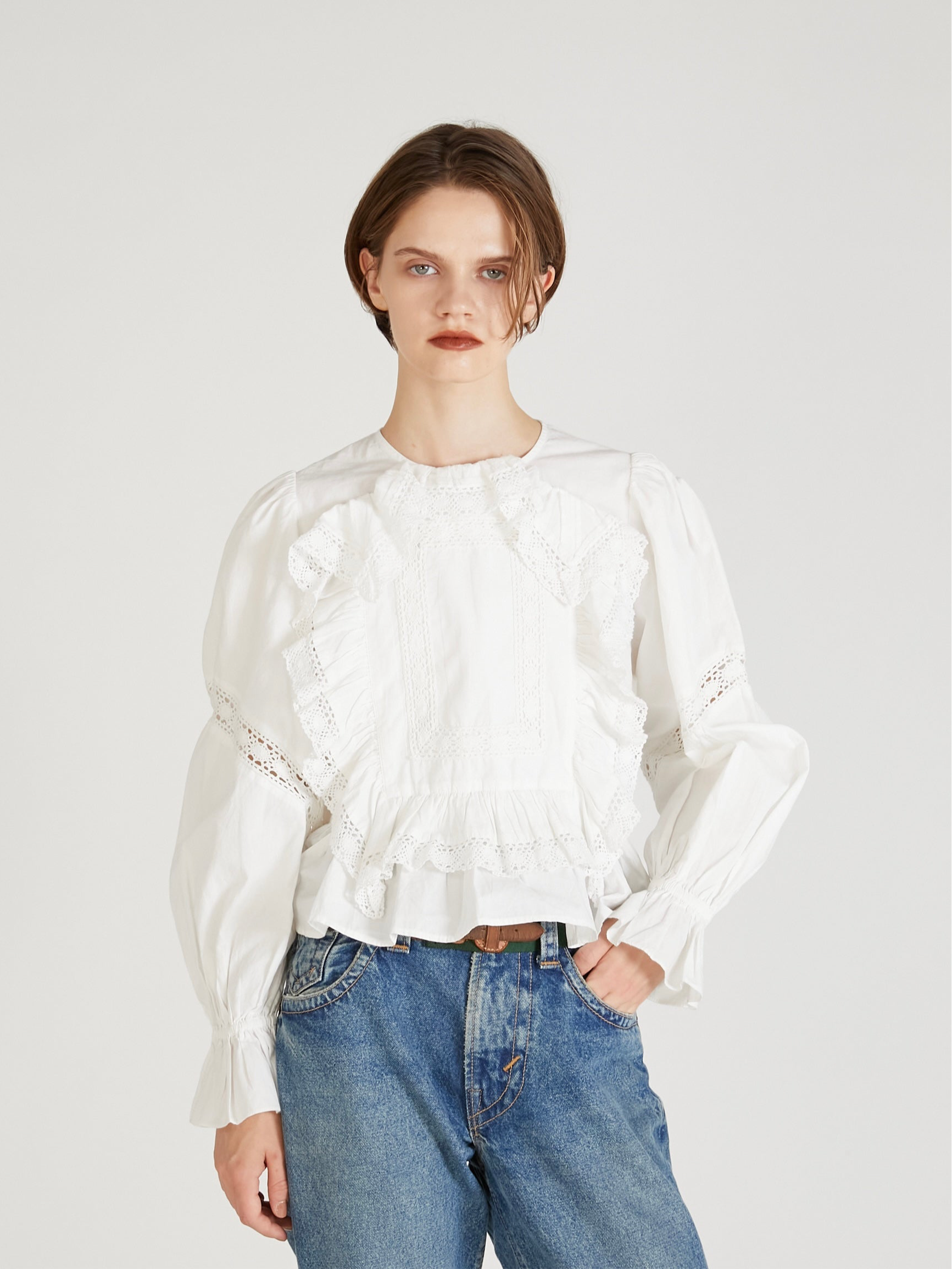 pillow case blouse|WHITE