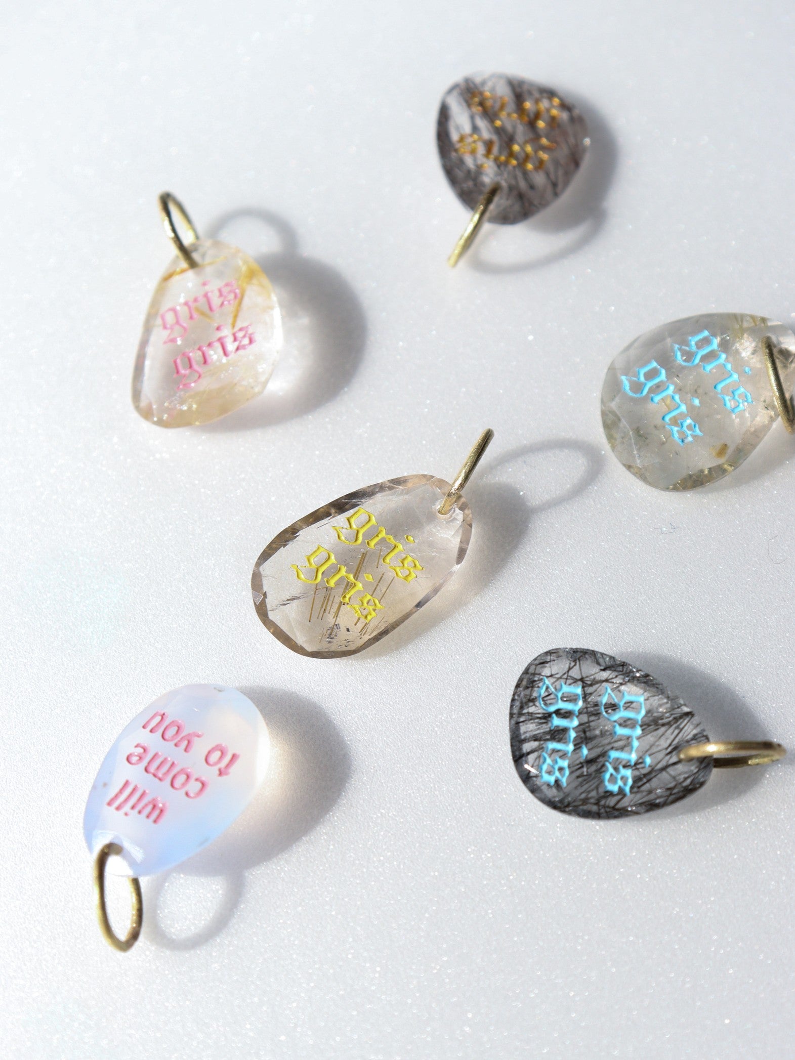 【ブラックルチルクオーツ】stones stone zoo ペンダントトップ|BLUE