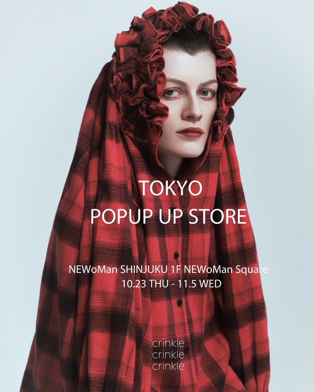 crinkle crinkle crinkle POP UP STORE at NEWoMan SHINJUKU 10/23(木)-11/5(水)