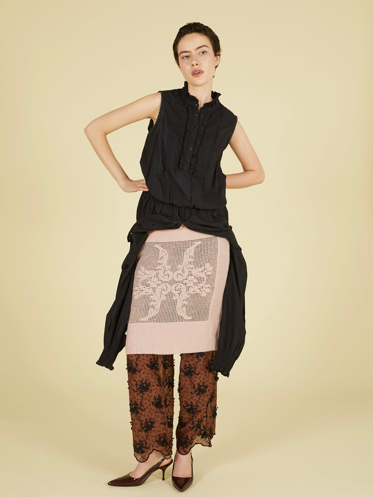 slow off blouse｜BLACK