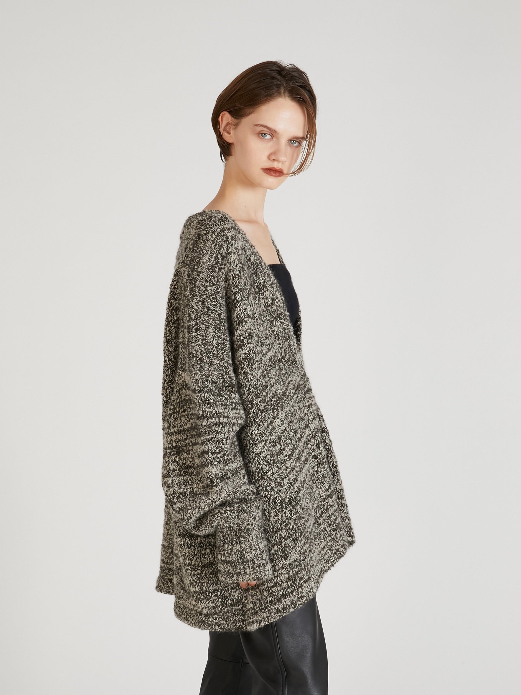 mohair mix pullover knit｜GRAY