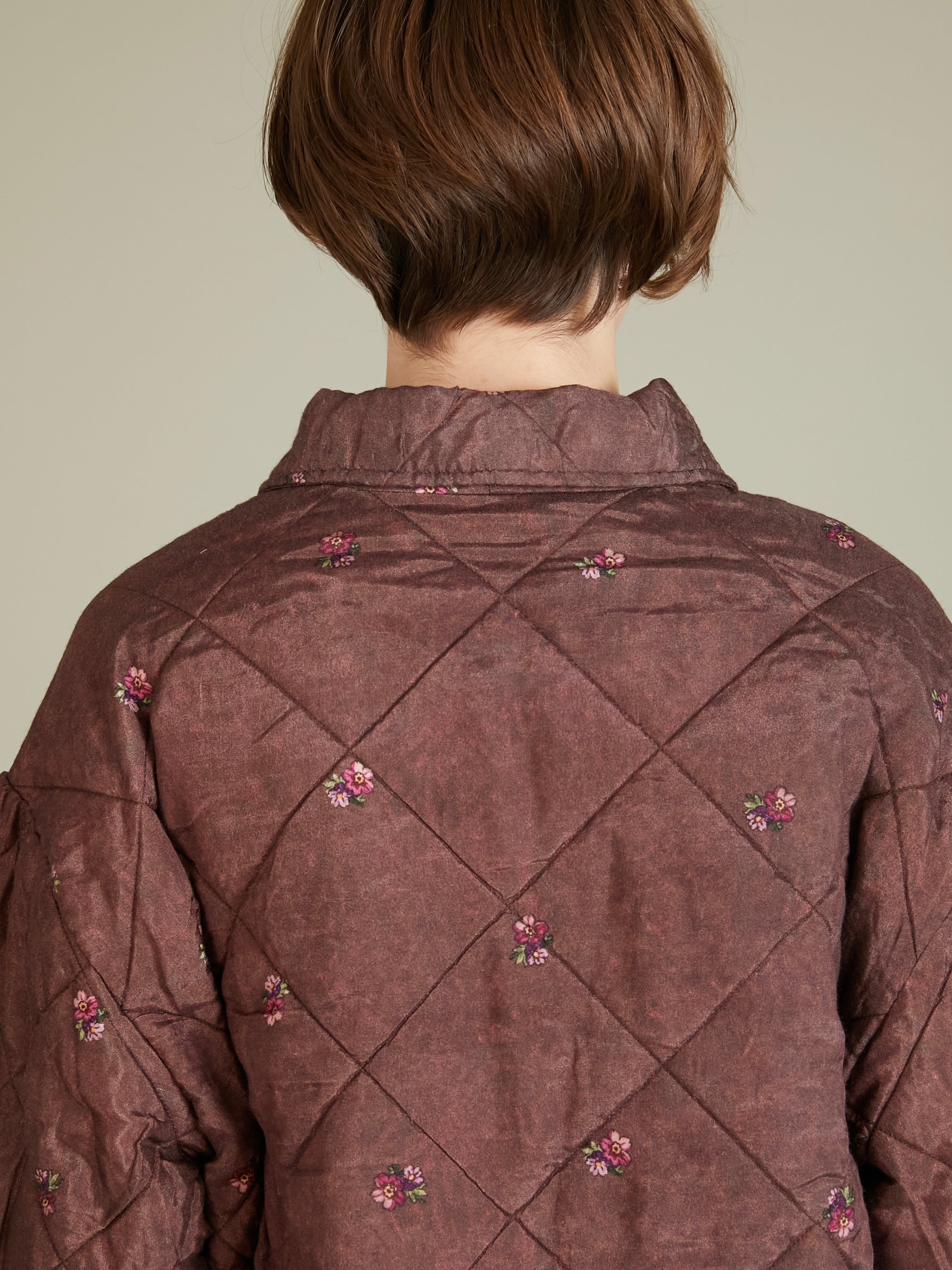 pattern quilt blouson｜RED