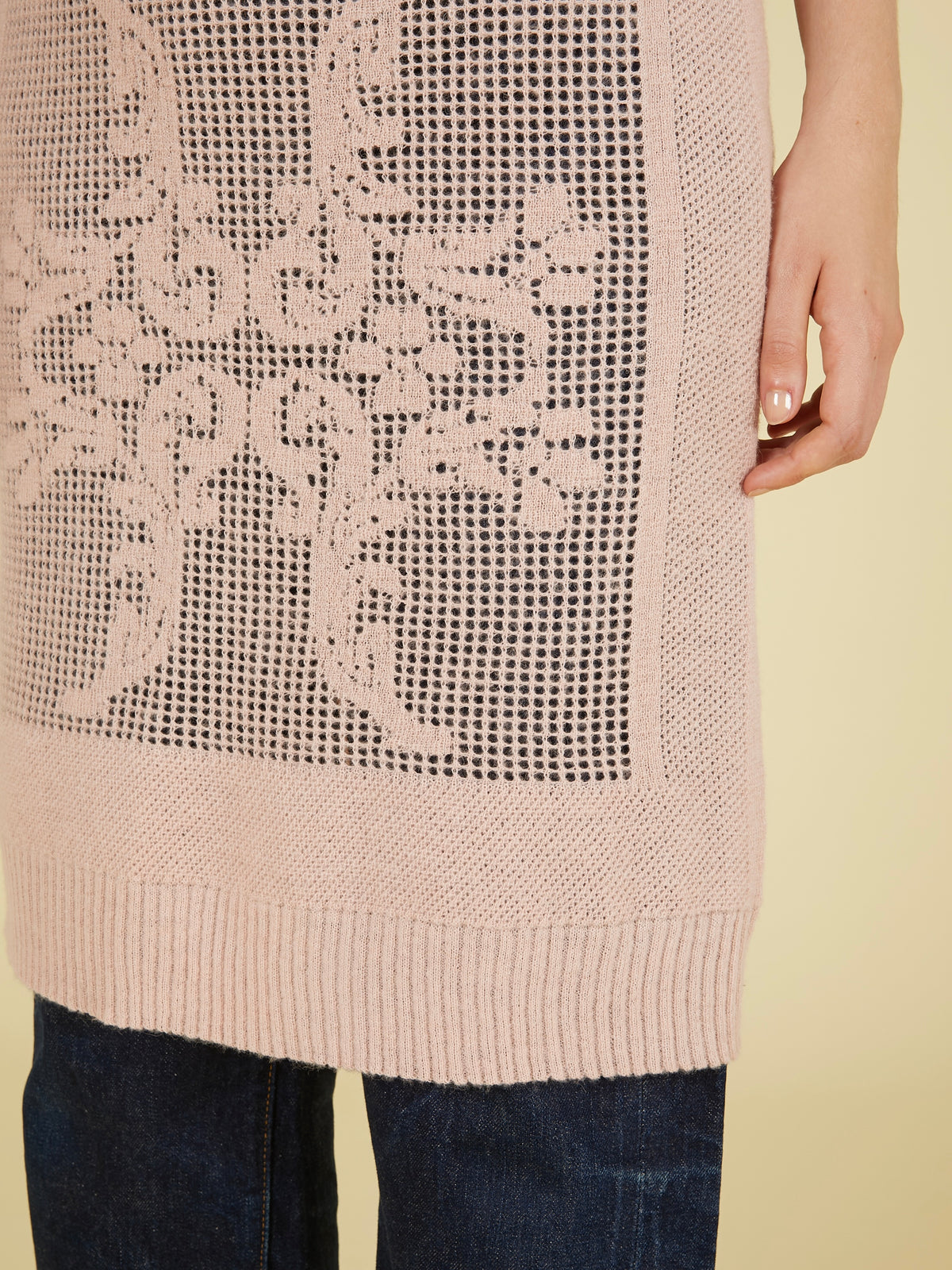 point tail 2way knit skirt｜PINK