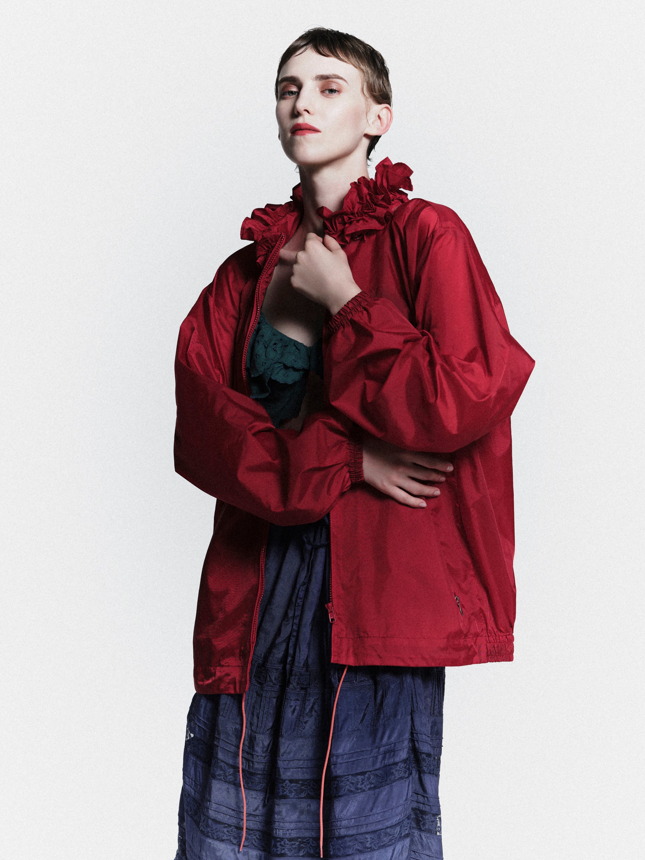 griguri】pocketable wind breaker｜RED