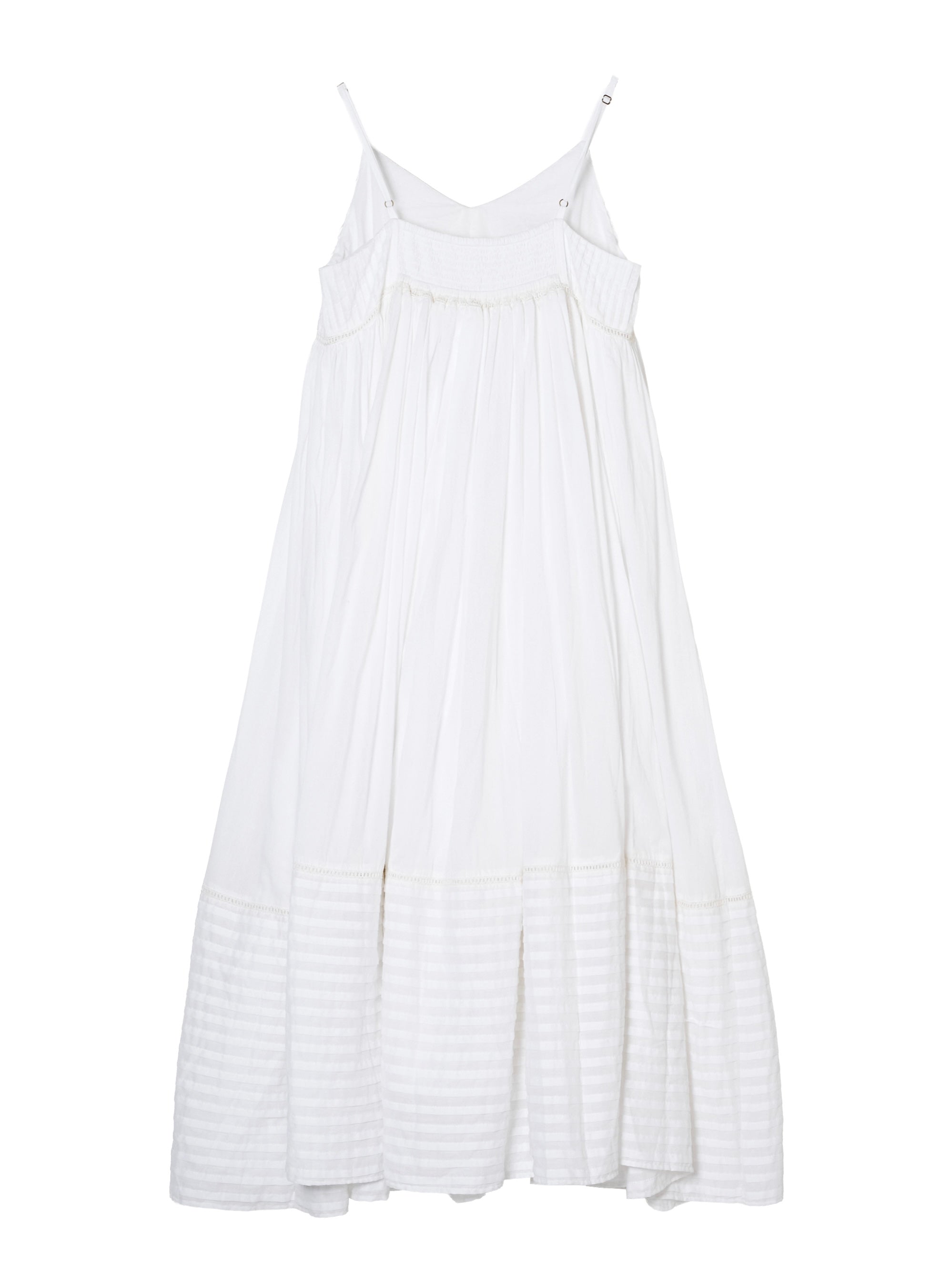 pintuck lace cami onepiece｜WHITE