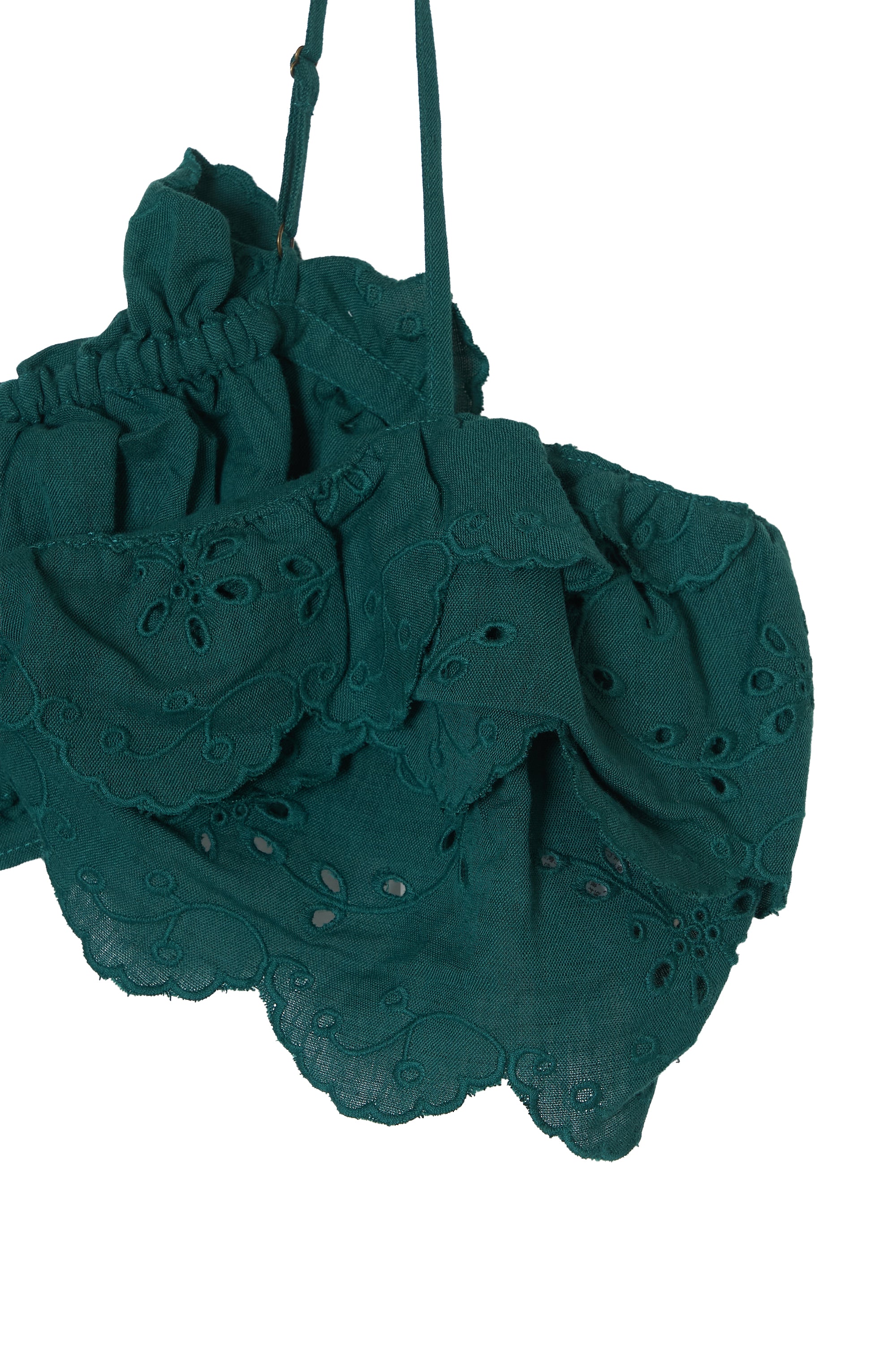 embroidery scallup bra｜GREEN