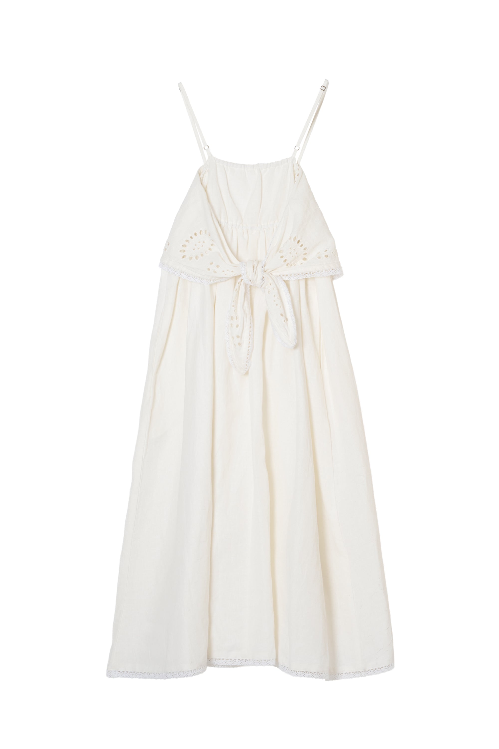 embroidey chief cami onepiece｜WHITE