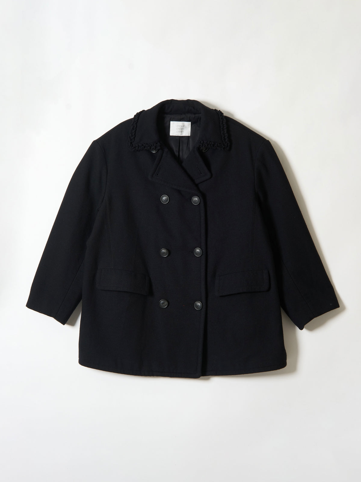 over P coat｜BLACK