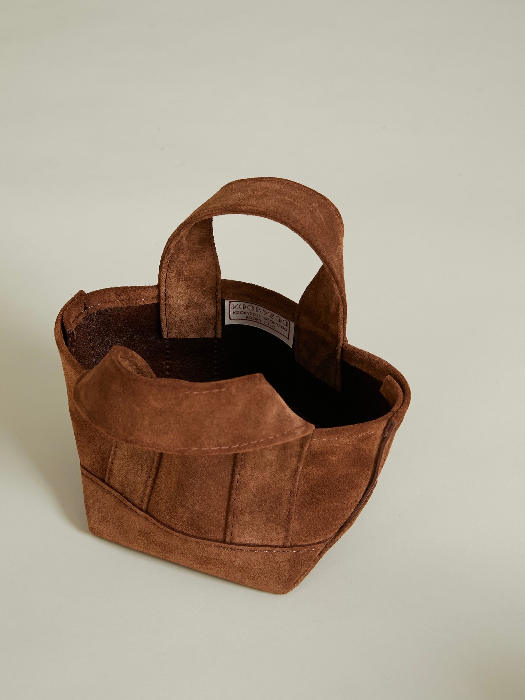 × KOOKY ZOO leather mini tote｜BROWN
