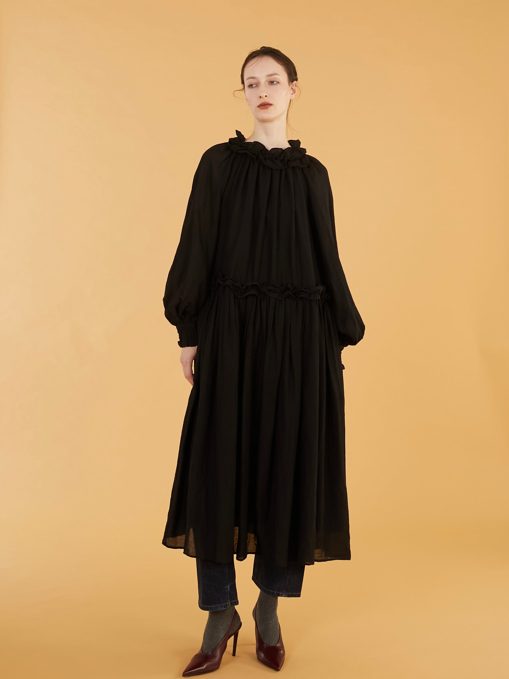 cotton frill coller onepiace｜BLACK