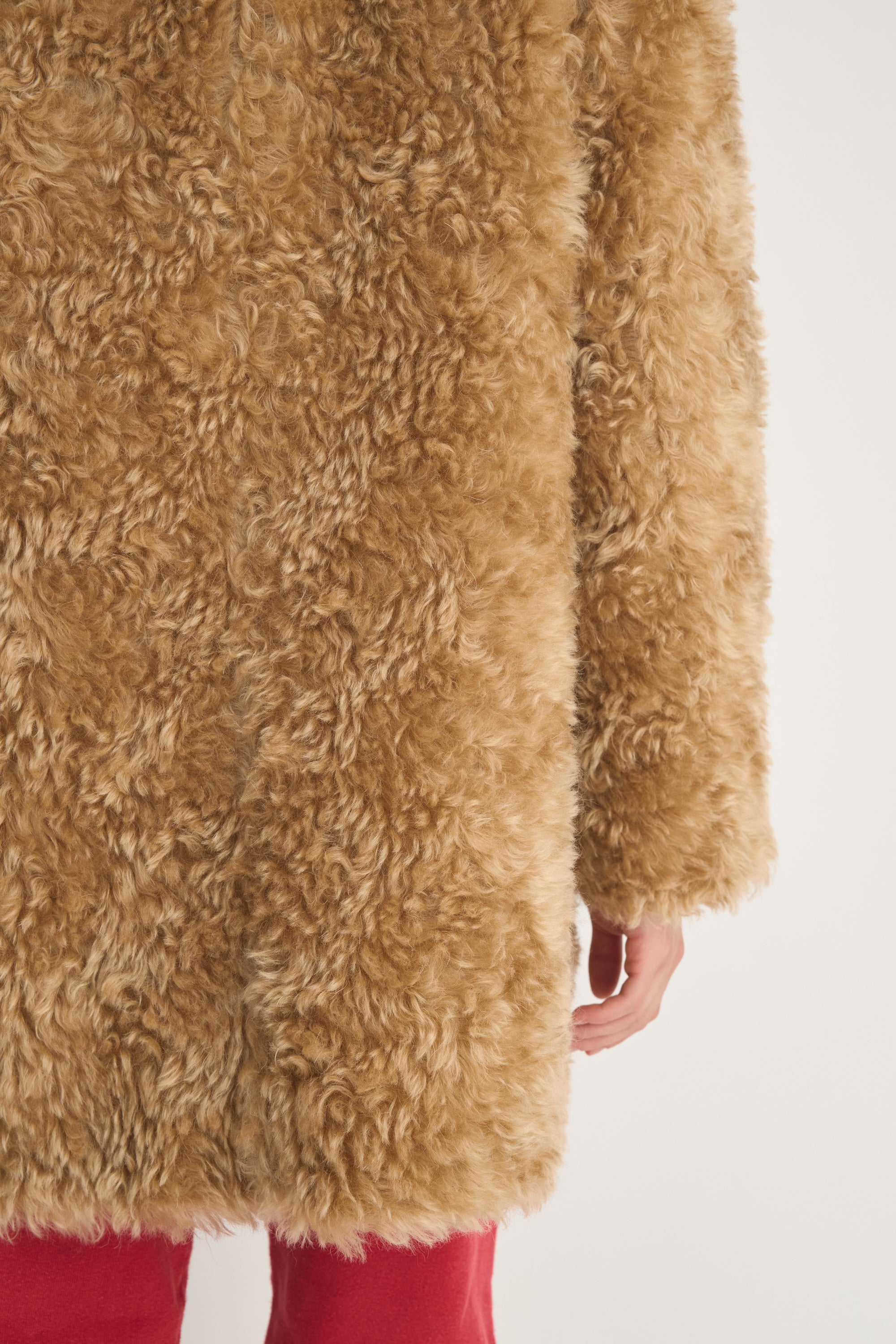 teddy fur coat│CAMEL