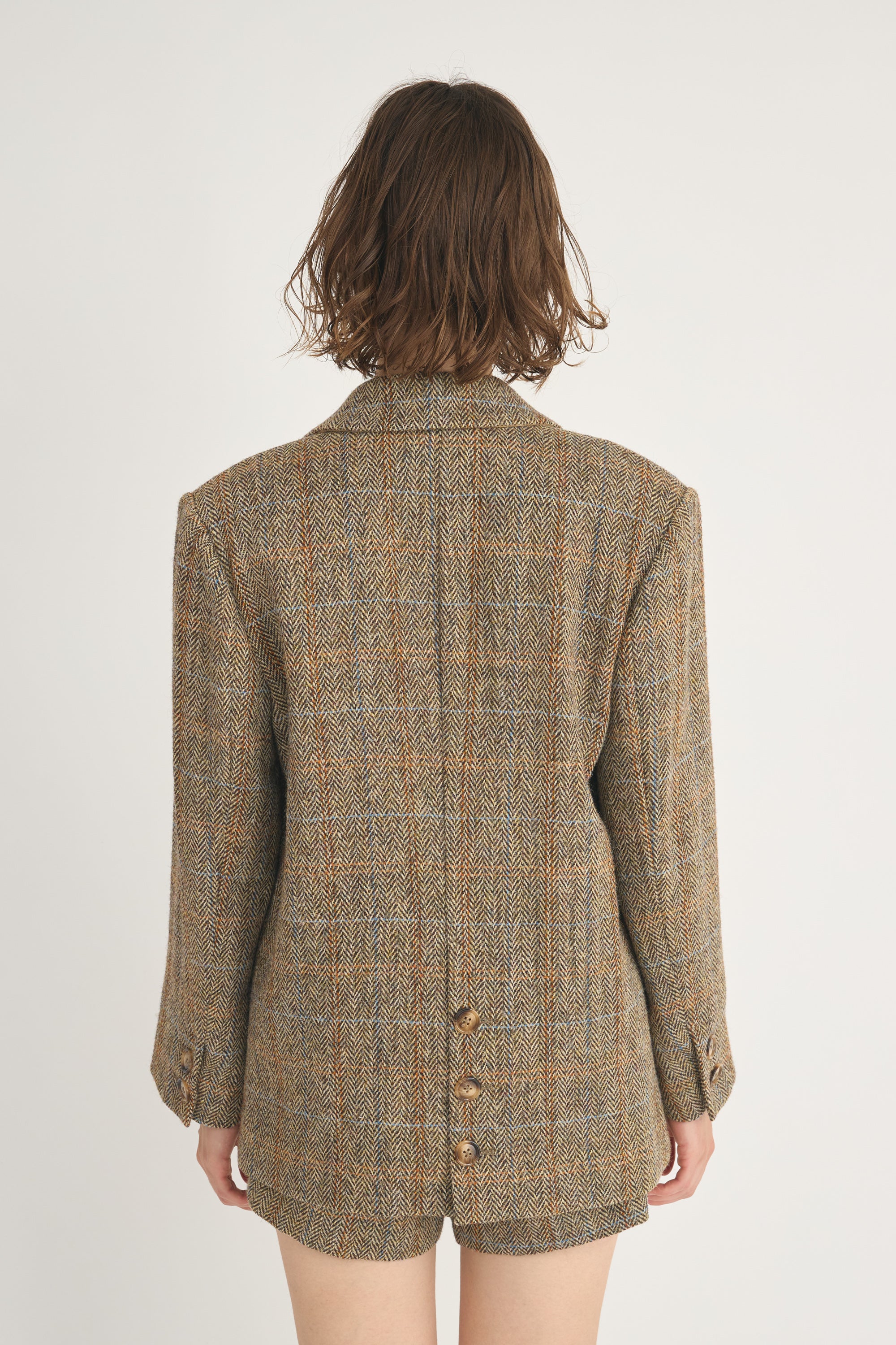 Harris Tweed double jaket│KHAKI