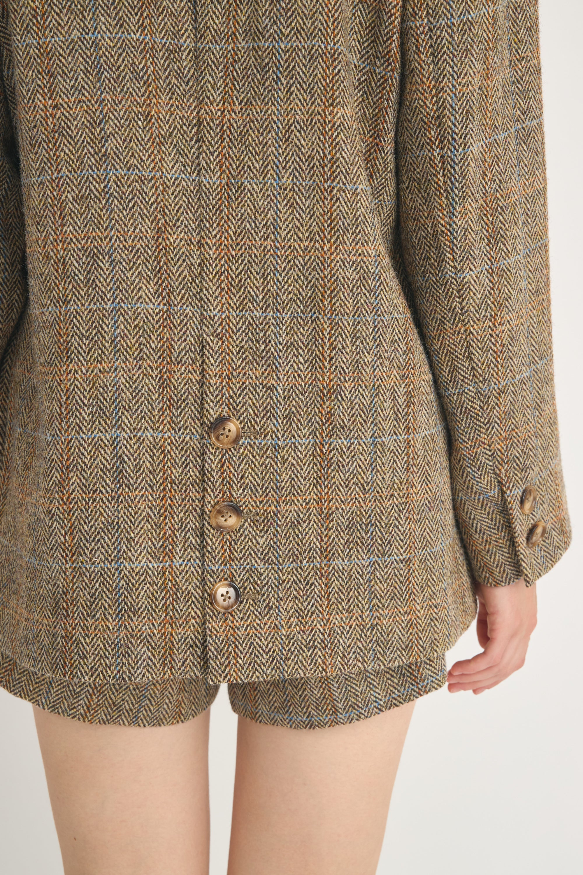 Harris Tweed double jaket│KHAKI