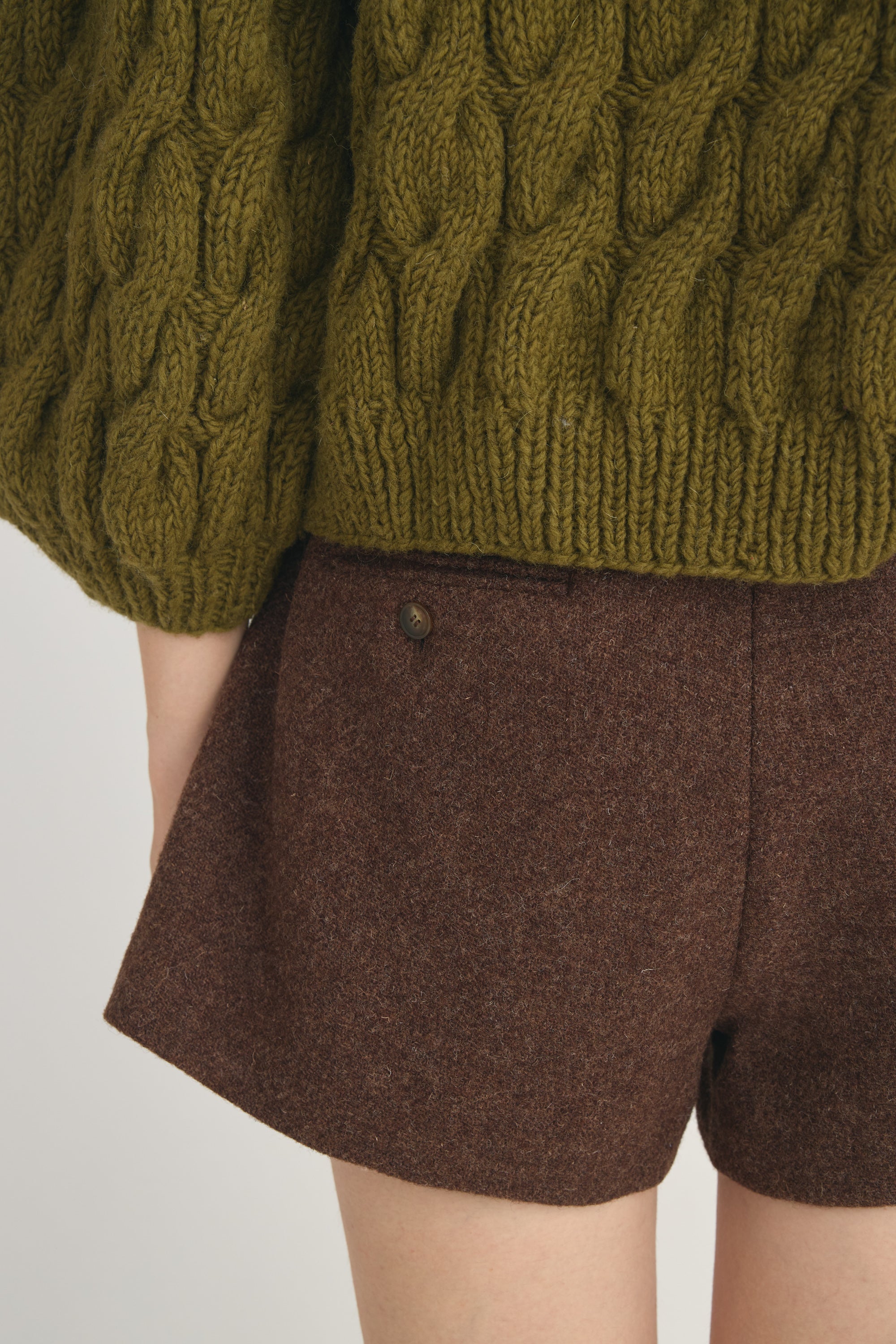 Harris Tweed shorts│BROWN