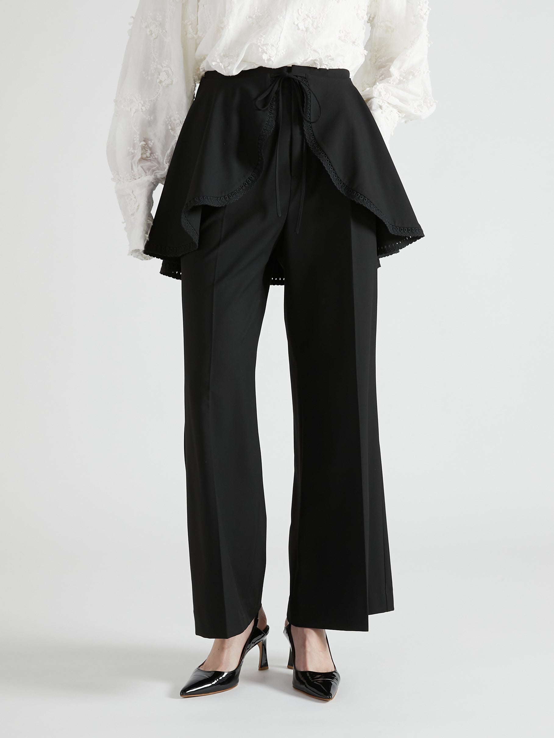 scallop cape set pants｜BLACK