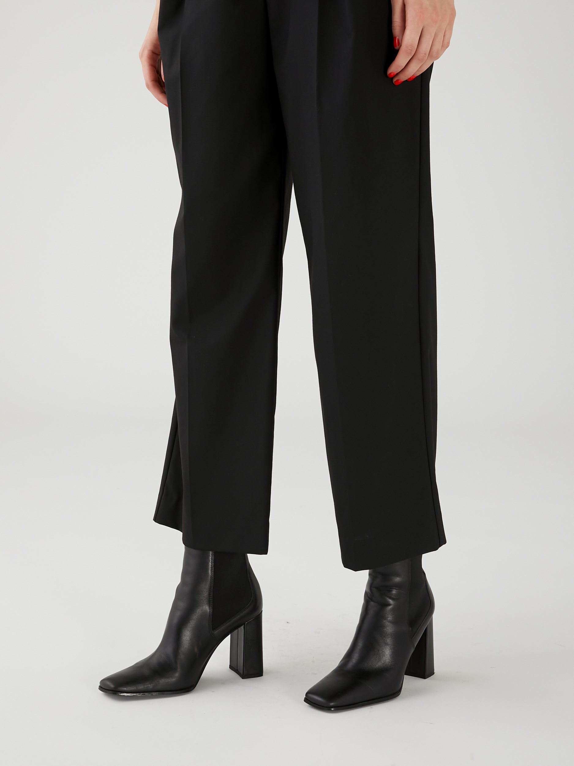 frill belt trousers｜BLACK